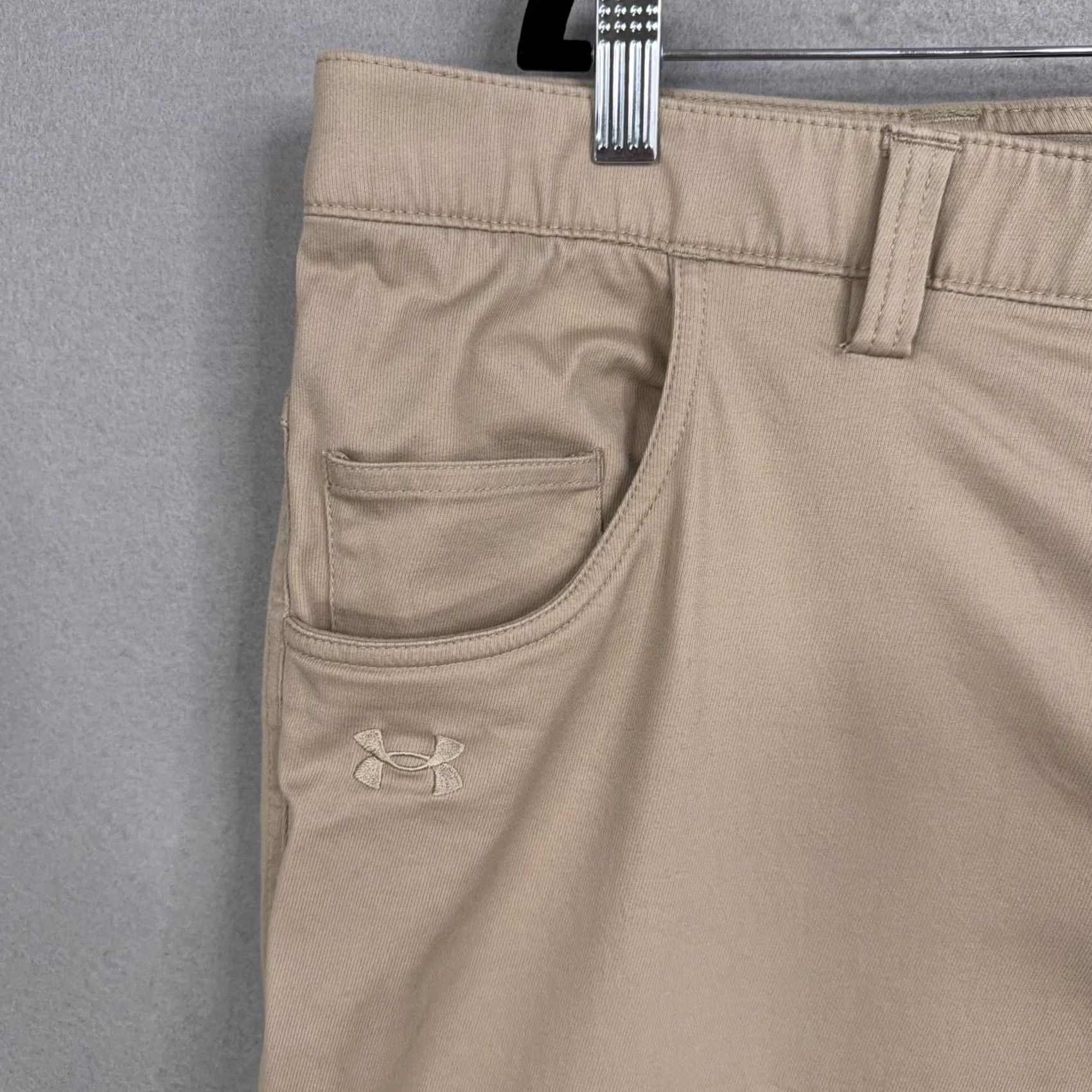 Under Armour Under Armour Pants Mens 40x32 Beige Twill Cargo Stretch Workwear Size US 40 / EU 56 - 3 Thumbnail