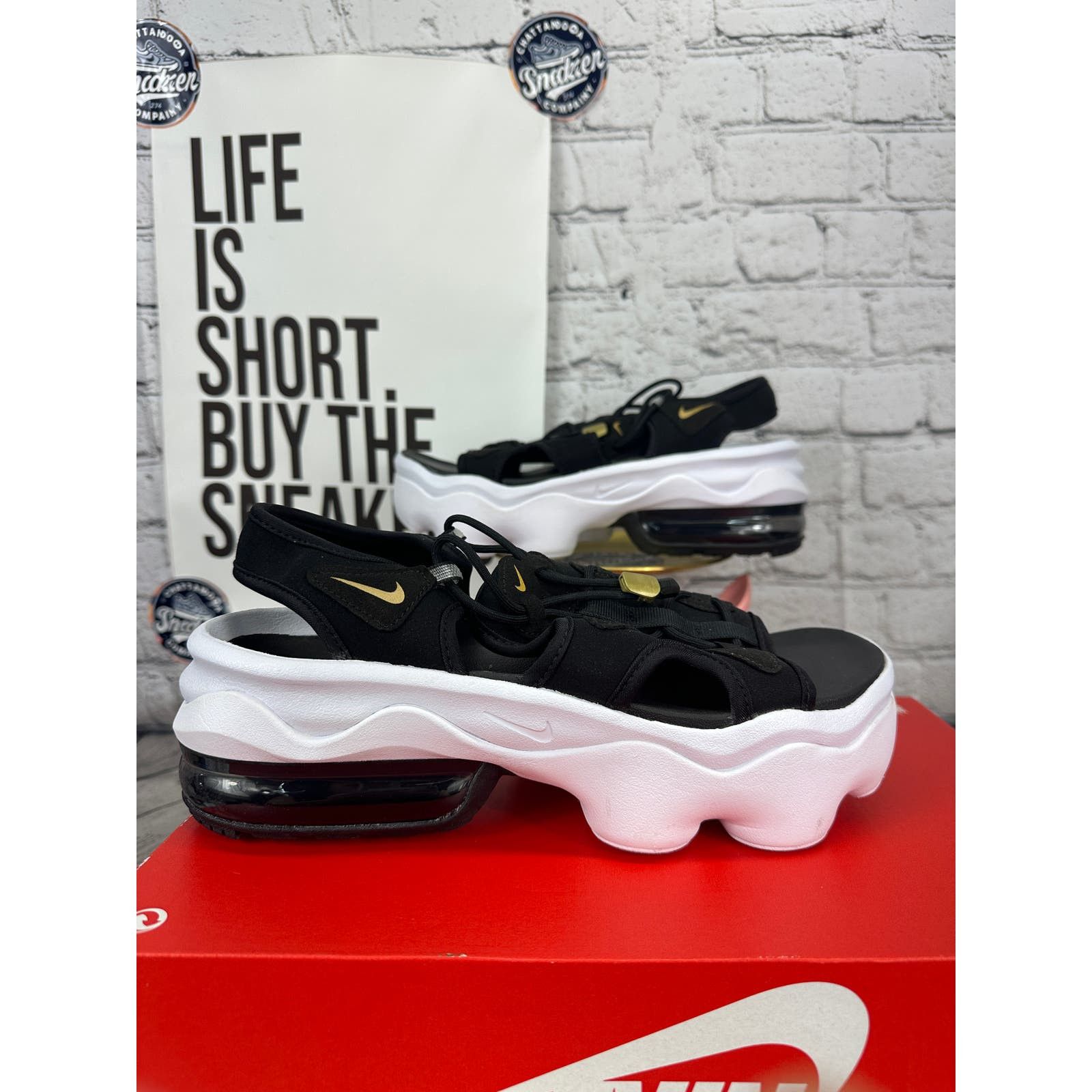 Nike Nike Air Max Koko Summer Sandals Womens 7 Black White Strap | Grailed