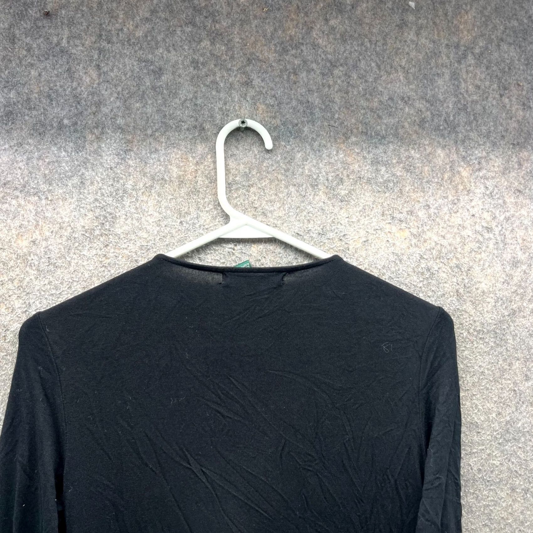 Ralph Lauren VINTAGE? No — Lauren Ralph Lauren Dress Womens Small Black Twist Front Stretch Viscose A Line Size S / US 4 / IT 40 - 3 Thumbnail