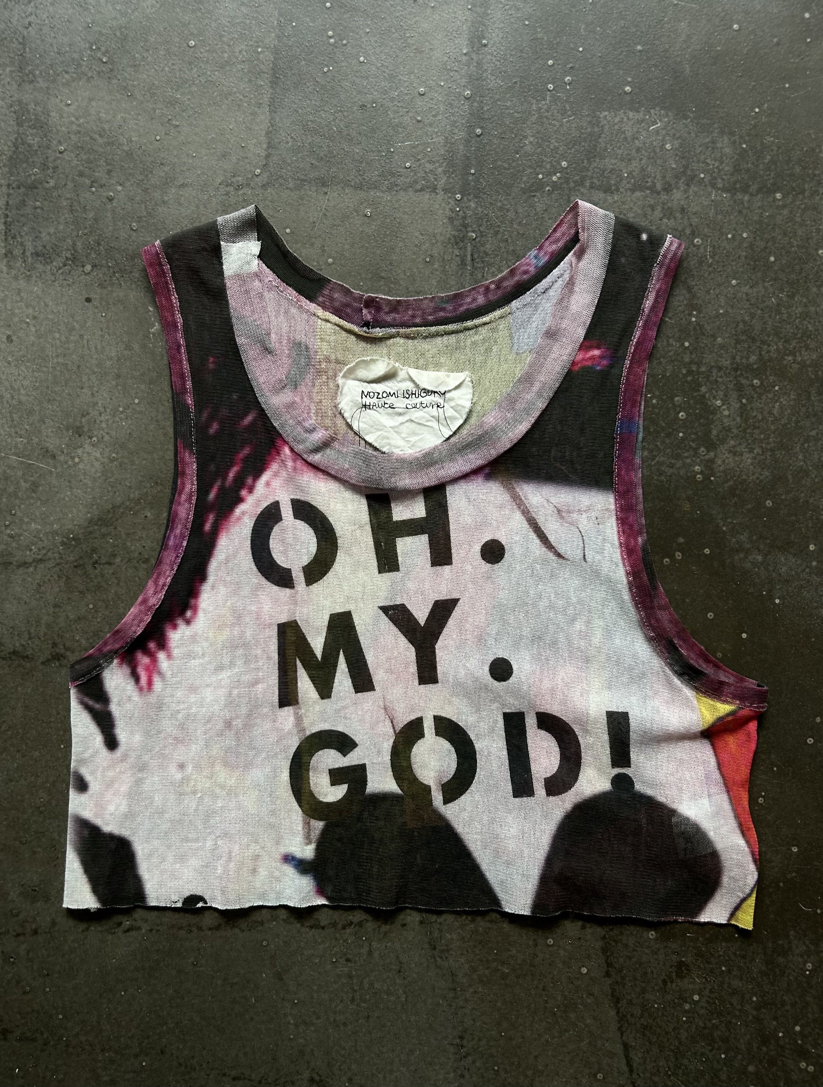 Nozomi Ishiguro graphic crop tank top with slogan Size M / US 6-8 / IT 42-44 - 1 Thumbnail