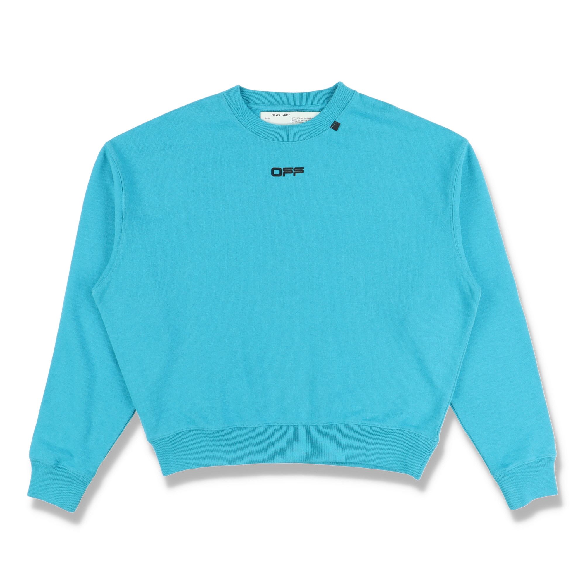 Off-White Blue Wavy Line Logo Oversized Sweatshirt Size US M / EU 48-50 / 2 - 4 Thumbnail
