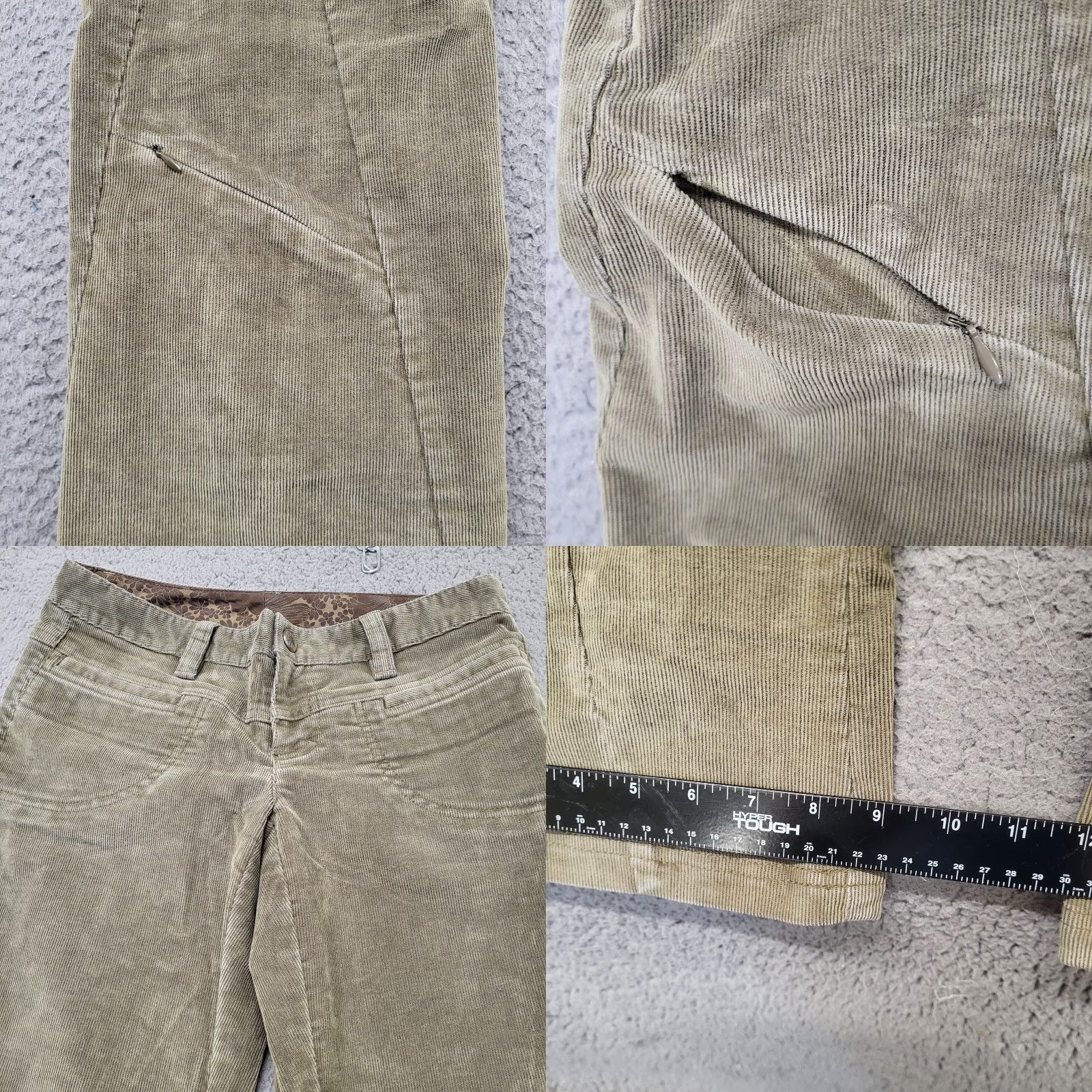 Athleta Athleta Cargo Pants Womens 2 Brown Corduroy Flare Pockets Moto Slim City 2XS Womens Size 24" / US 00 / IT 34 - 8 Thumbnail