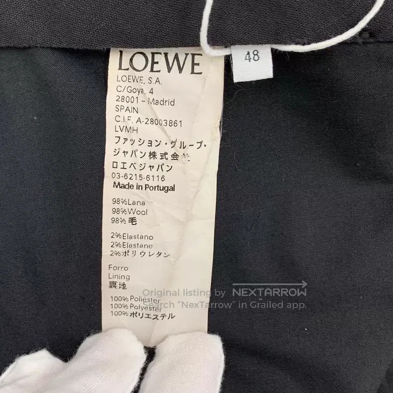 Loewe Loewe Black wool casual straight leg suit trousers Size 32" / US 10 / IT 46 - 6 Thumbnail