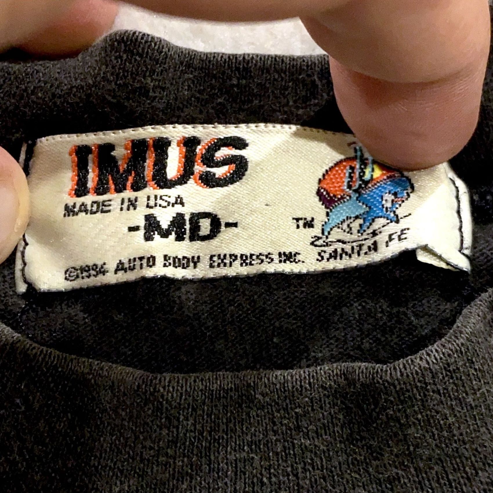 Vintage vtg 90s IMUS AUTO BODY EXPRESS Buffalo cactus T-Shirt MEDIUM men black 90s T-Shirt Mens Size US M / EU 48-50 / 2 - 5 Thumbnail