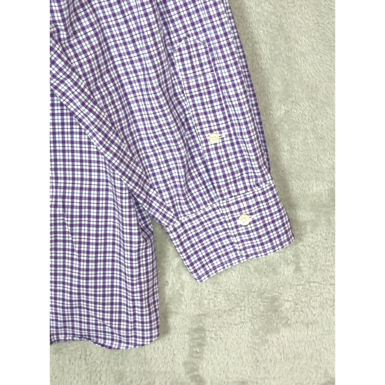 Polo Ralph Lauren Polo Ralph Lauren Purple Check Shirt mens 3XB Long Sleeve Button-Up Collared Lightweight Cotton Woven Big & Tall casual travel Size US XXL / EU 58 / 5 - 6 Thumbnail