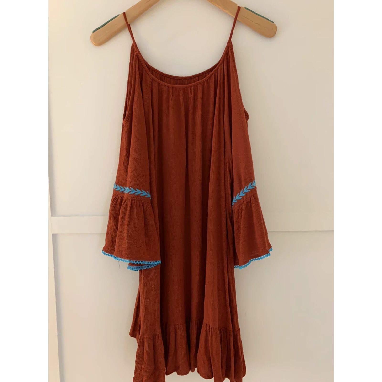 Vintage VINTAGE Women Umgee Tunic Dress Top Small Cold Shoulder Boho Orange UMGEE Blouse Shirt Mens? Size S / US 4 / IT 40 - 3 Thumbnail