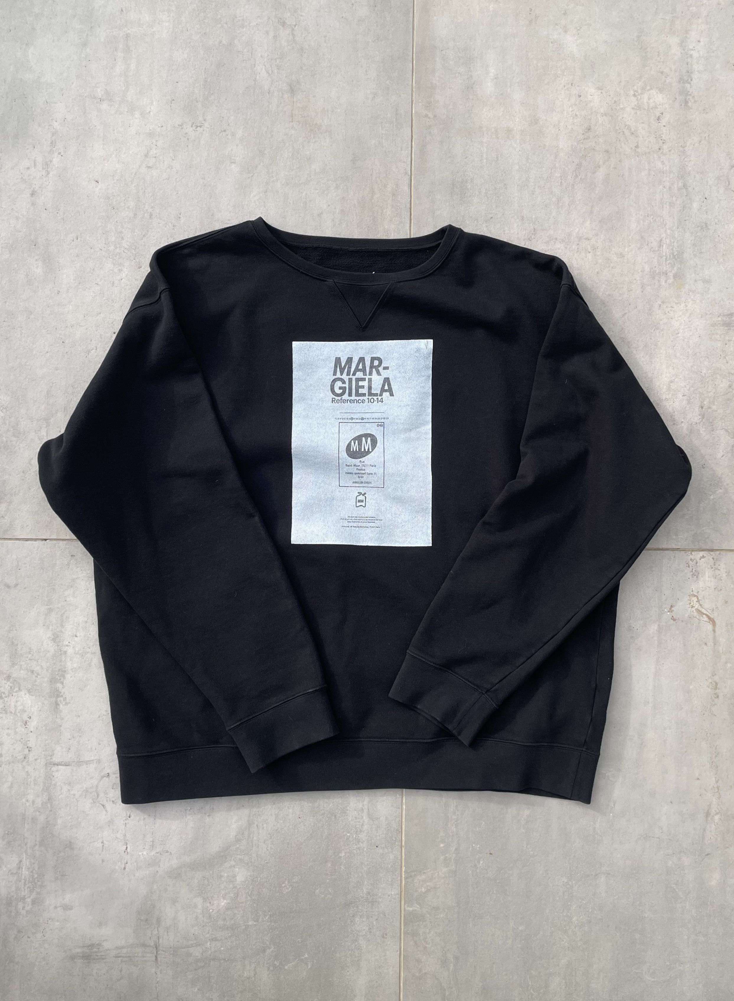 image of Maison Margiela Sweatshirt 19Aw in Black, Men's (Size Large)