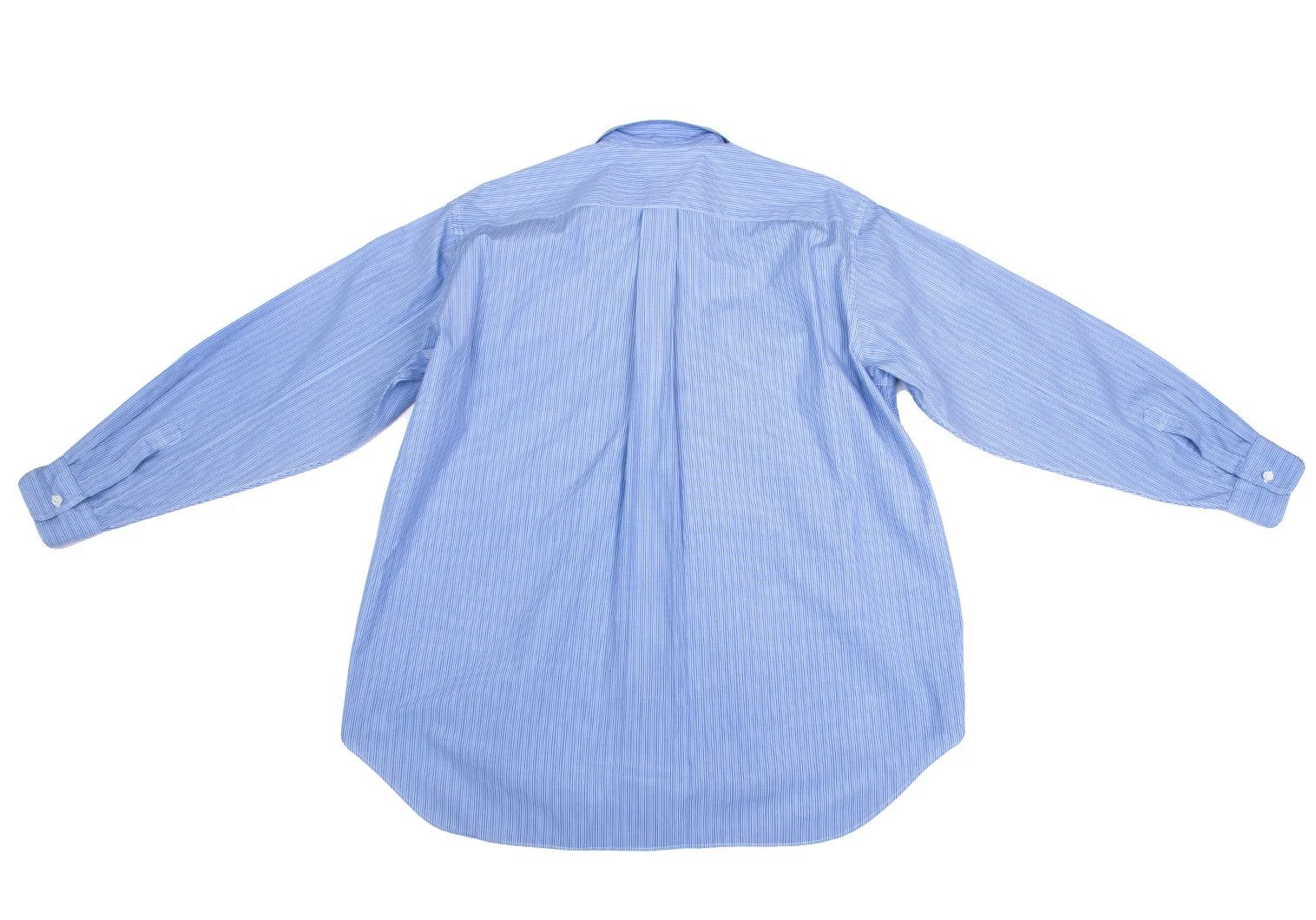 Comme des Garcons Homme Plus Cotton Stripe Shirt in Light Blue and Navy, Size M Size US M / EU 48-50 / 2 - 16 Thumbnail