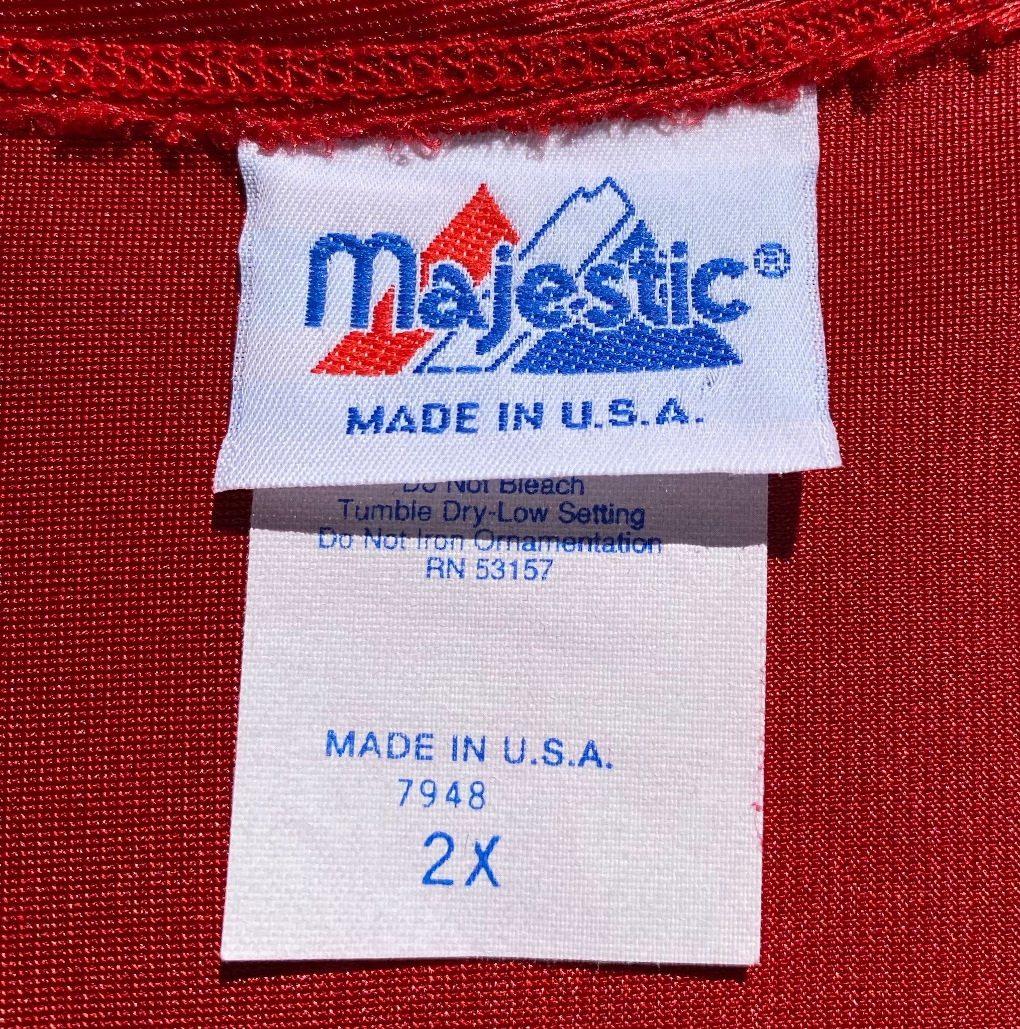Majestic 90’s Majestic #56 Painted Football Jersey 2XL TALL Size US XXL / EU 58 / 5 - 4 Thumbnail