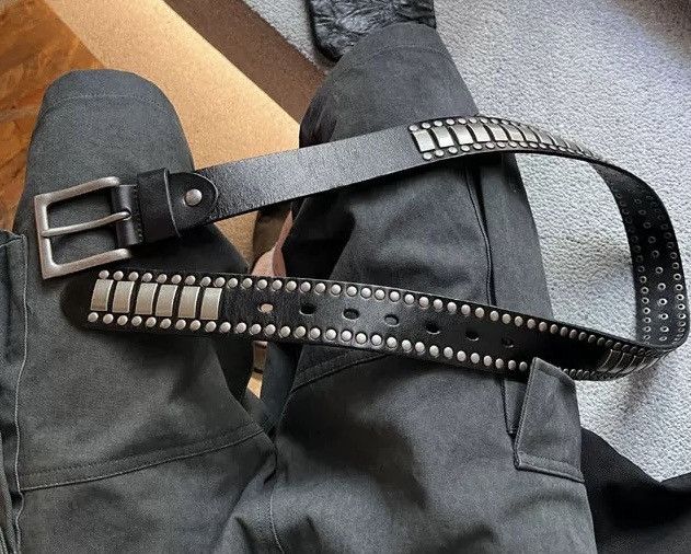 Japanese Brand × Vintage Outdoor retro fashion studded leather buckle belt Size ONE SIZE - 2 Thumbnail