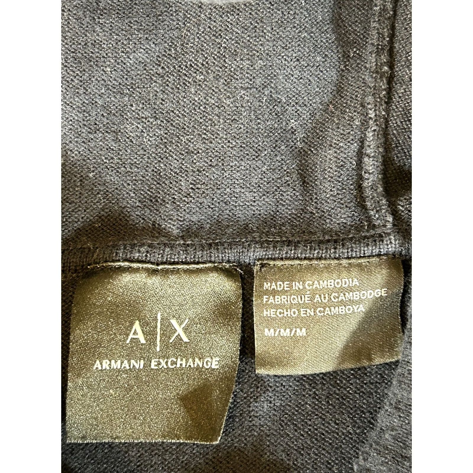 Armani Exchange Armani Exchange Sweater Mens Medium Navy Knit Striped Hooded Longline Pullover Size US M / EU 48-50 / 2 - 6 Thumbnail
