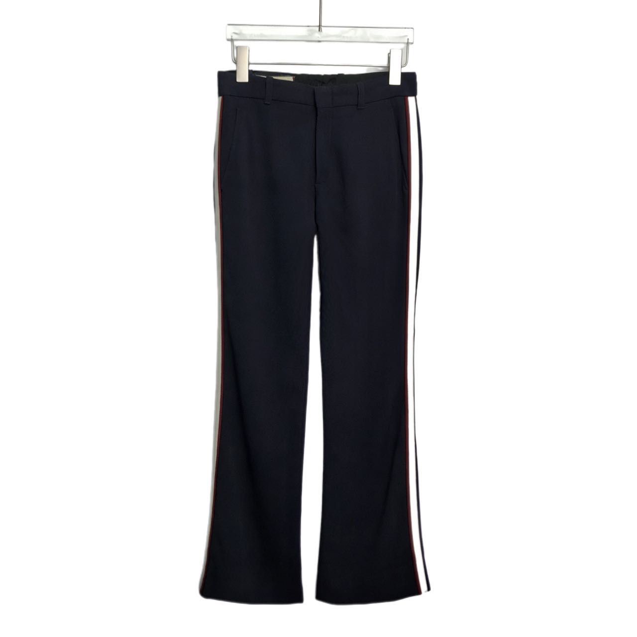 Gucci Gucci Dark Blue Side Stripe Bootcut Trousers K26WX Size 26" / US 2 / IT 38 - 1 Thumbnail