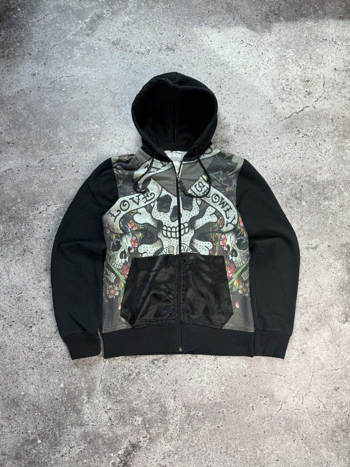 Christian Audigier × Ed Hardy × Vintage Ed Hardy by Christian Audigier Hoodie Vintage Y2K Size L / US 10 / IT 46 - 1 Thumbnail