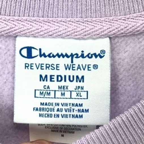 Champion Champion Sweatshirt Womens Medium Purple Crop Reverse Weave Pullover Logo Ladies Size M / US 6-8 / IT 42-44 - 4 Thumbnail
