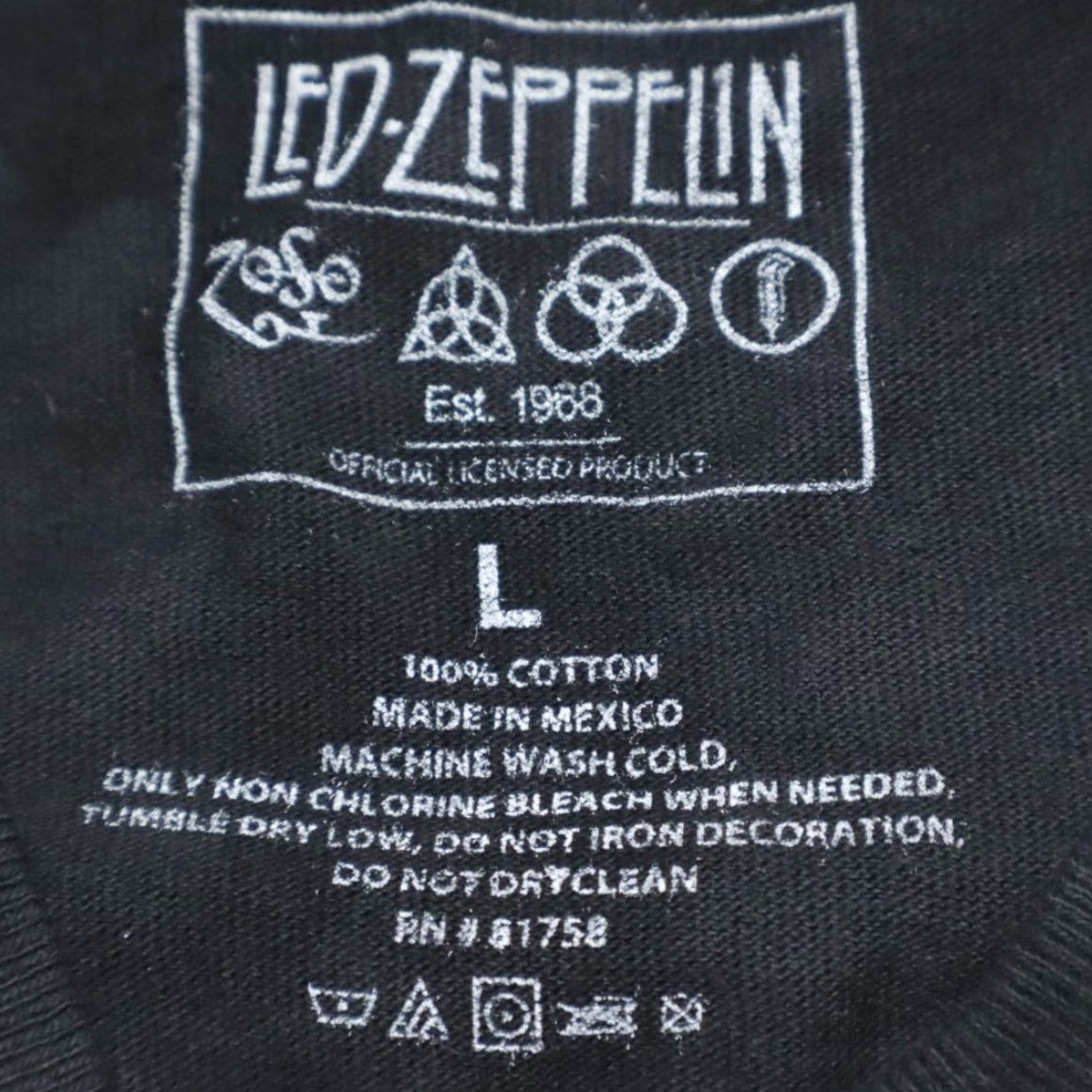 Vintage Led Zeppelin Shirt Tie-Dye Black Men L Size US L / EU 52-54 / 3 - 5 Thumbnail