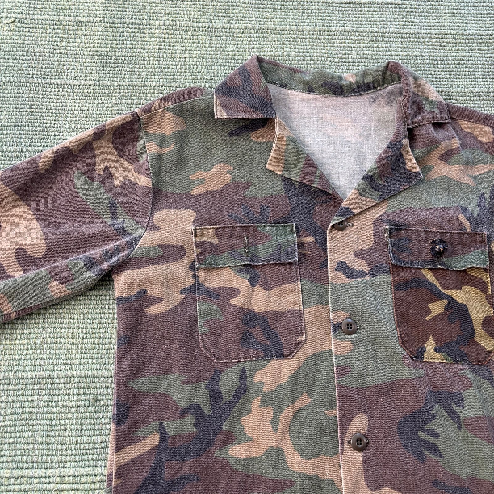 Vintage Vintage Cotton Camo US Marines Military Button Up Shirt Sz L Size US L / EU 52-54 / 3 - 6 Thumbnail