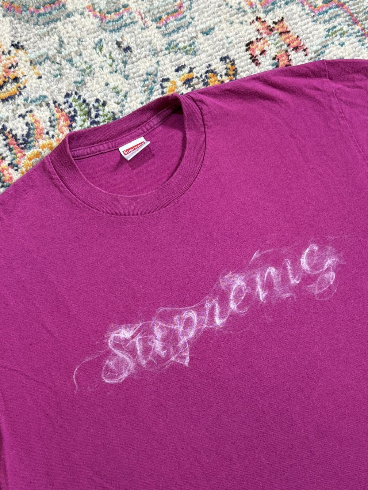 Supreme Supreme smoke tee magenta Size US L / EU 52-54 / 3 - 2 Thumbnail