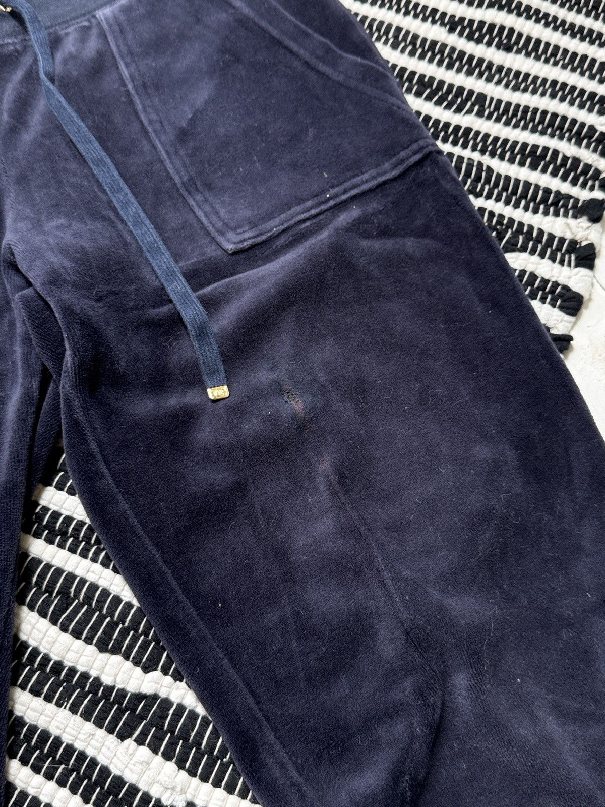 Juicy Couture VINTAGE VELOUR JUICY COUTURE 2000s NAVY TRACKSUIT Size M / US 6-8 / IT 42-44 - 10 Thumbnail
