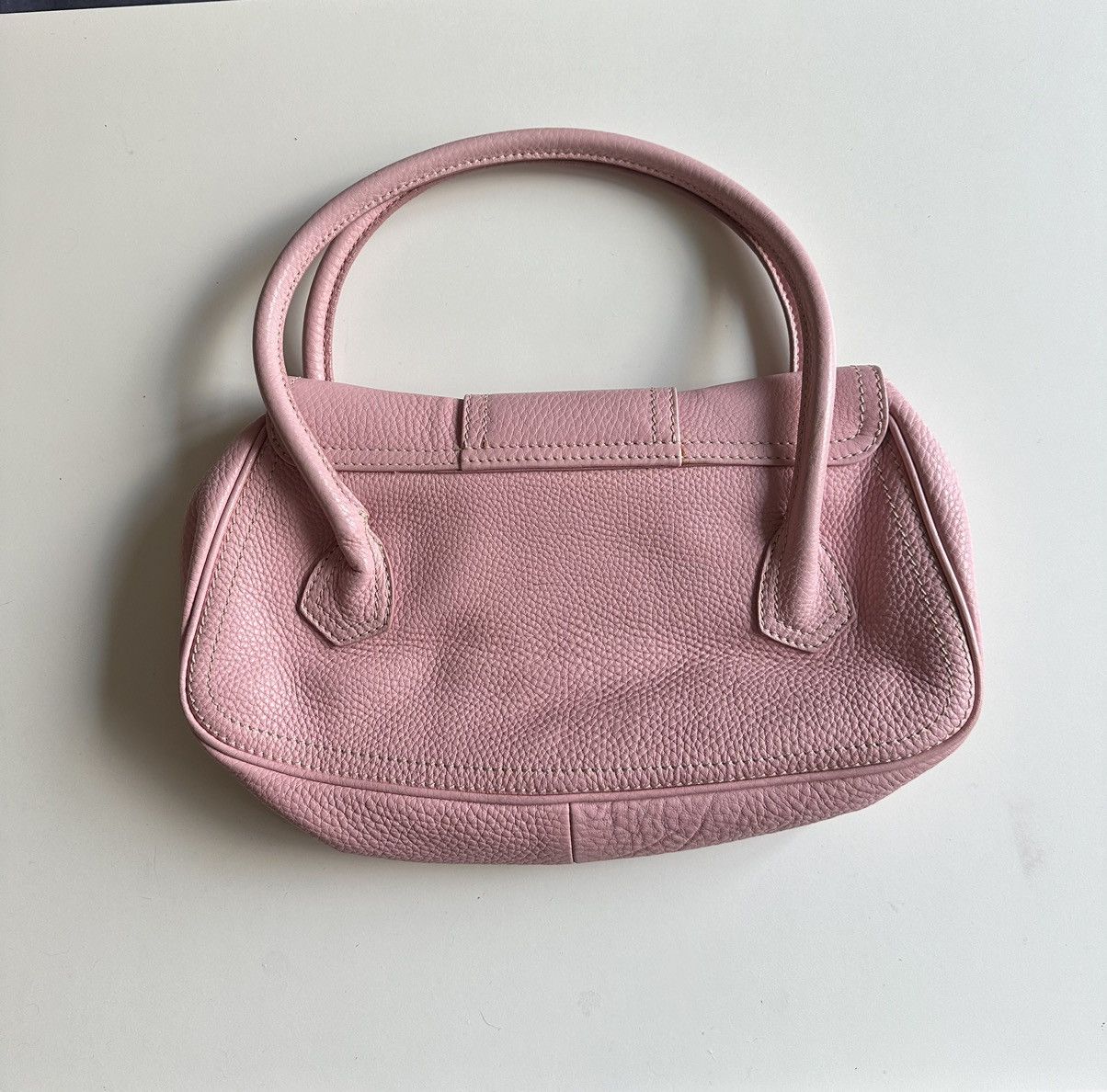 Celine Vintage Celine Y2K Bubblegum Pink Leather Buckle Shoulder Size ONE SIZE - 5 Thumbnail