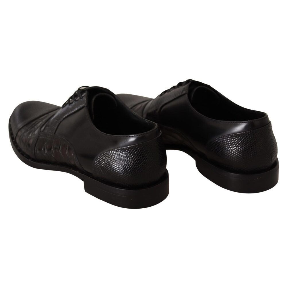 Dolce & Gabbana Dolce & Gabbana Elegant Black Derby Oxford Wingtips Size US 6 / EU 39 - 5 Thumbnail