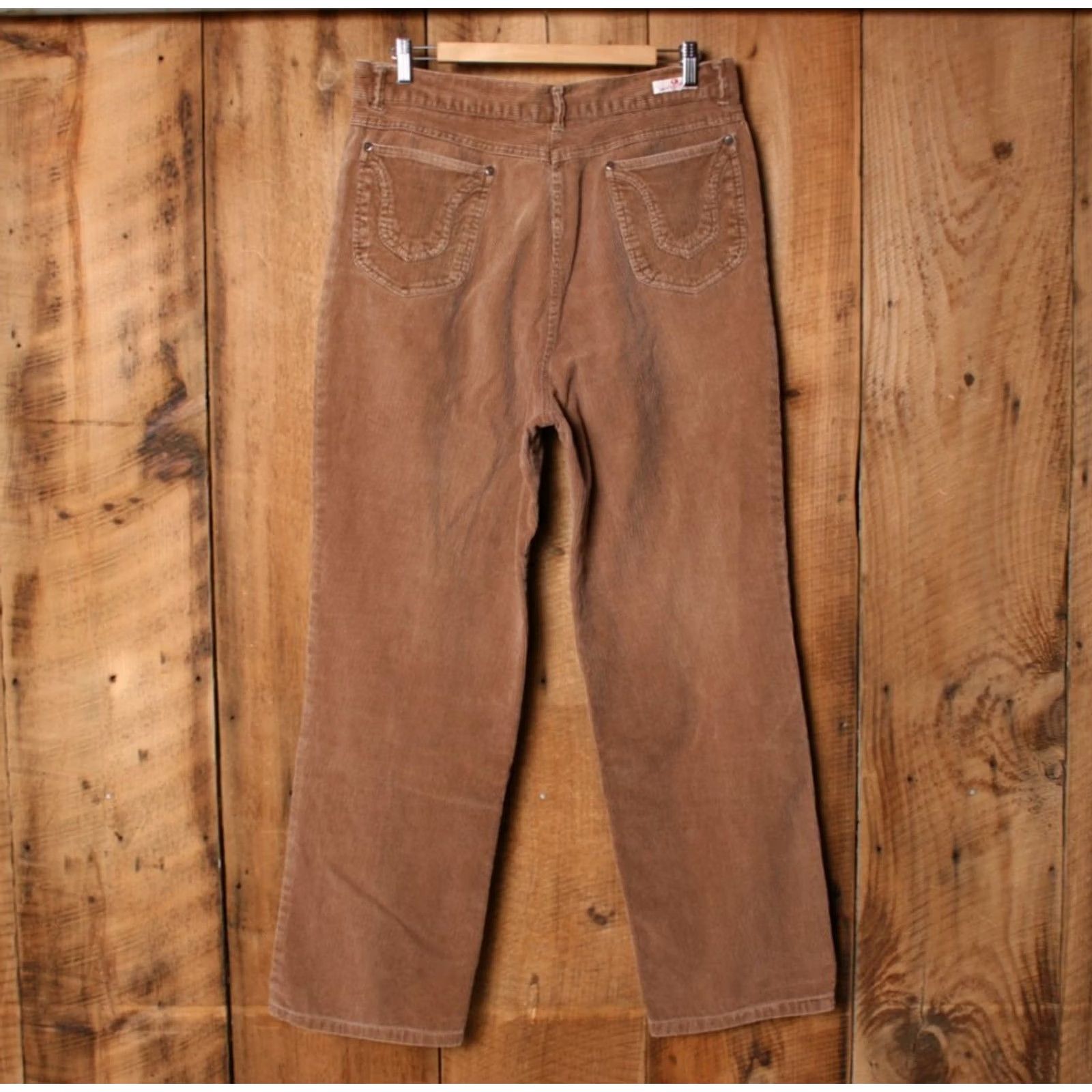Vintage VINTAGE Whats Happening? Brown Corduroy High Rise Straight Leg Pants 33x30 Mens Pants Corduroy 90s Size US 33 - 3 Thumbnail