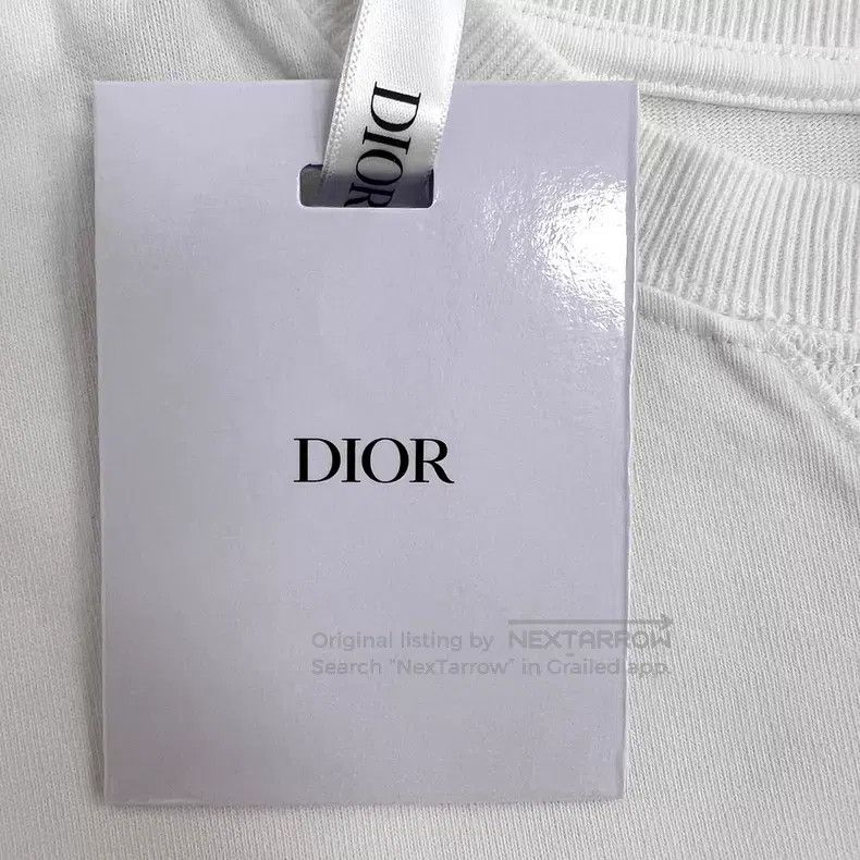 Dior Dior White floral letter embroidery cotton round-neck shor Size US XS / EU 42 / 0 - 7 Thumbnail