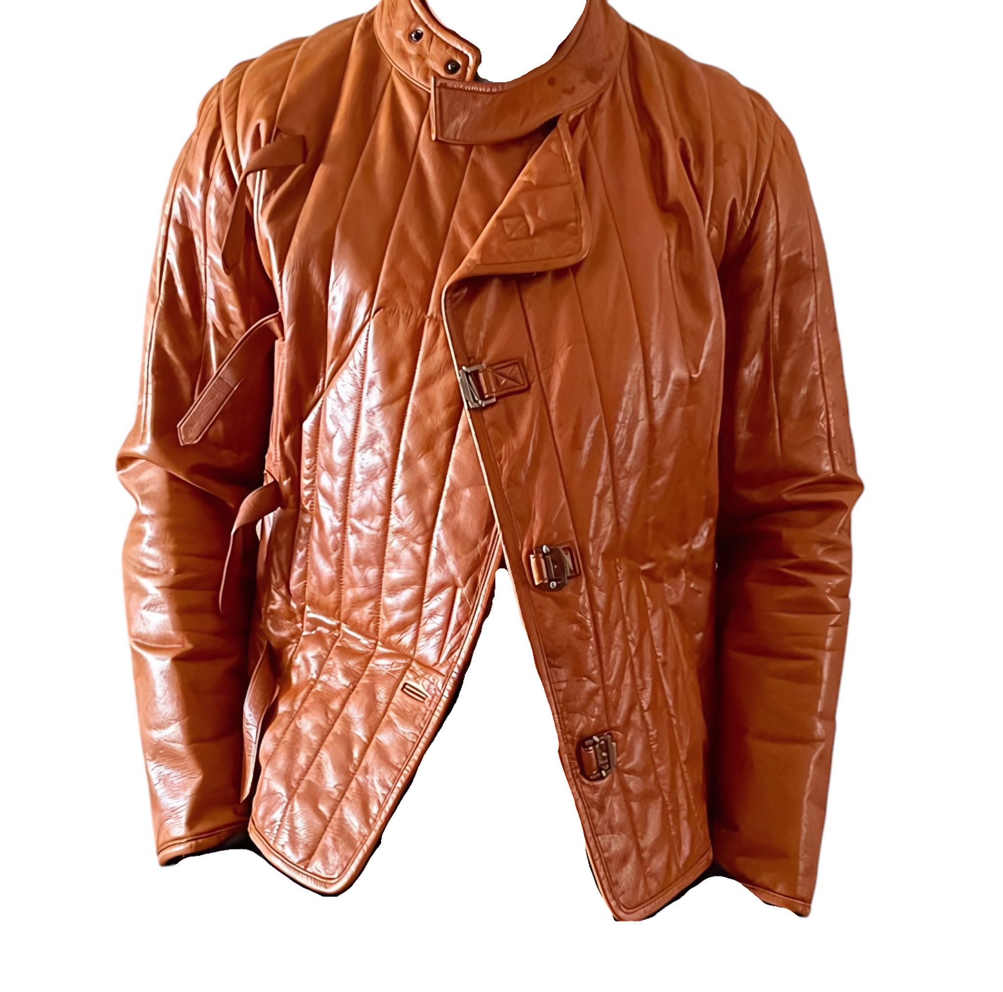 Saint Laurent Paris F/W 2002 RUNWAY LEATHER BIKER ASYMMETRIC CLOSURE BY TOM FORD Size US S / EU 44-46 / 1 - 2 Thumbnail