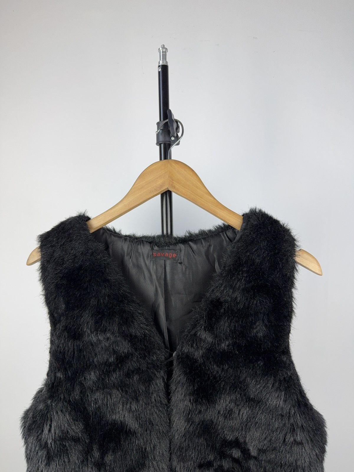 Other Vintage 90s Faux Fur Vest Japanese style Black Italy Size M / US 6-8 / IT 42-44 - 2 Thumbnail