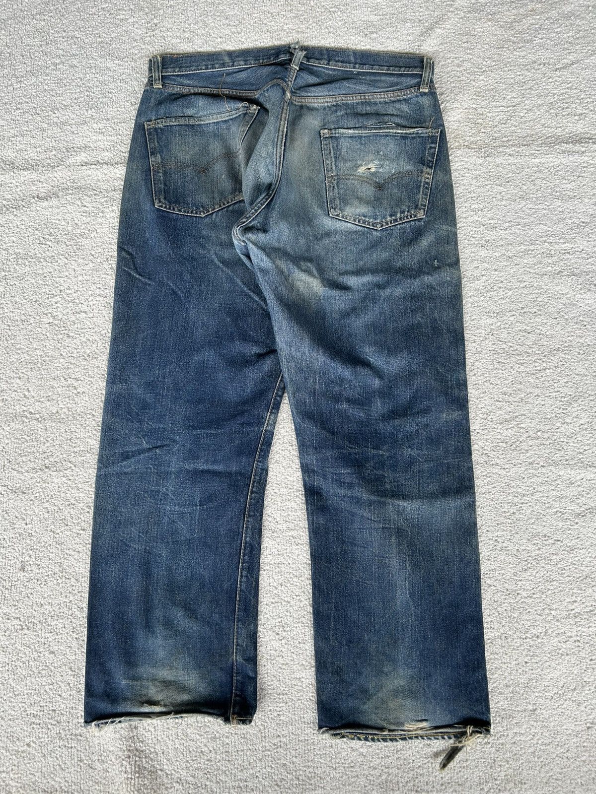 Levi's × Vintage Vtg 50-60s Levis Big E Single Button6 Selvedge Distressed Size US 36 / EU 52 - 16 Thumbnail