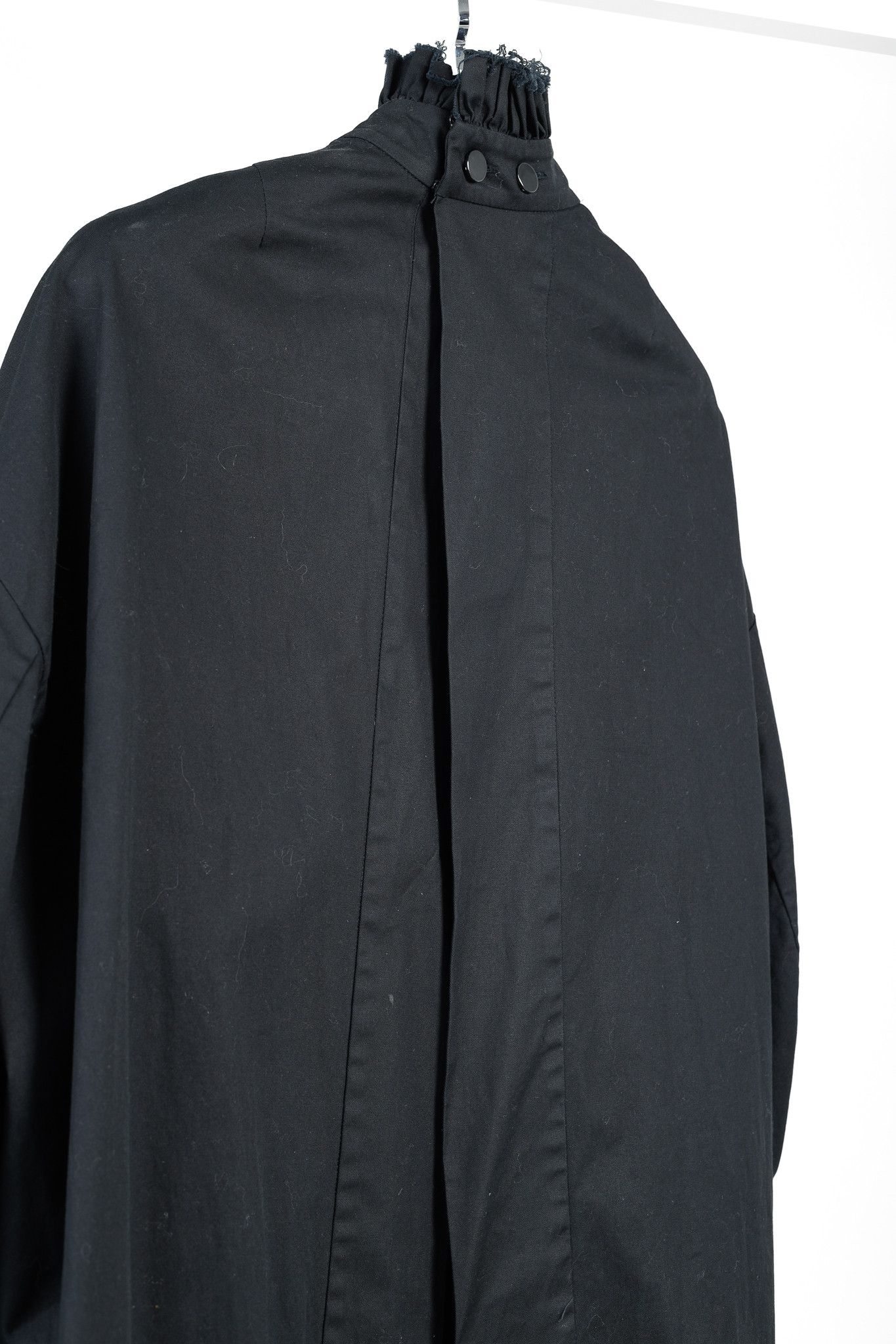 ELLERY Ellery Rail Road Black Cotton Oversized Lace-Up Shirt Size S / US 4 / IT 40 - 8 Thumbnail