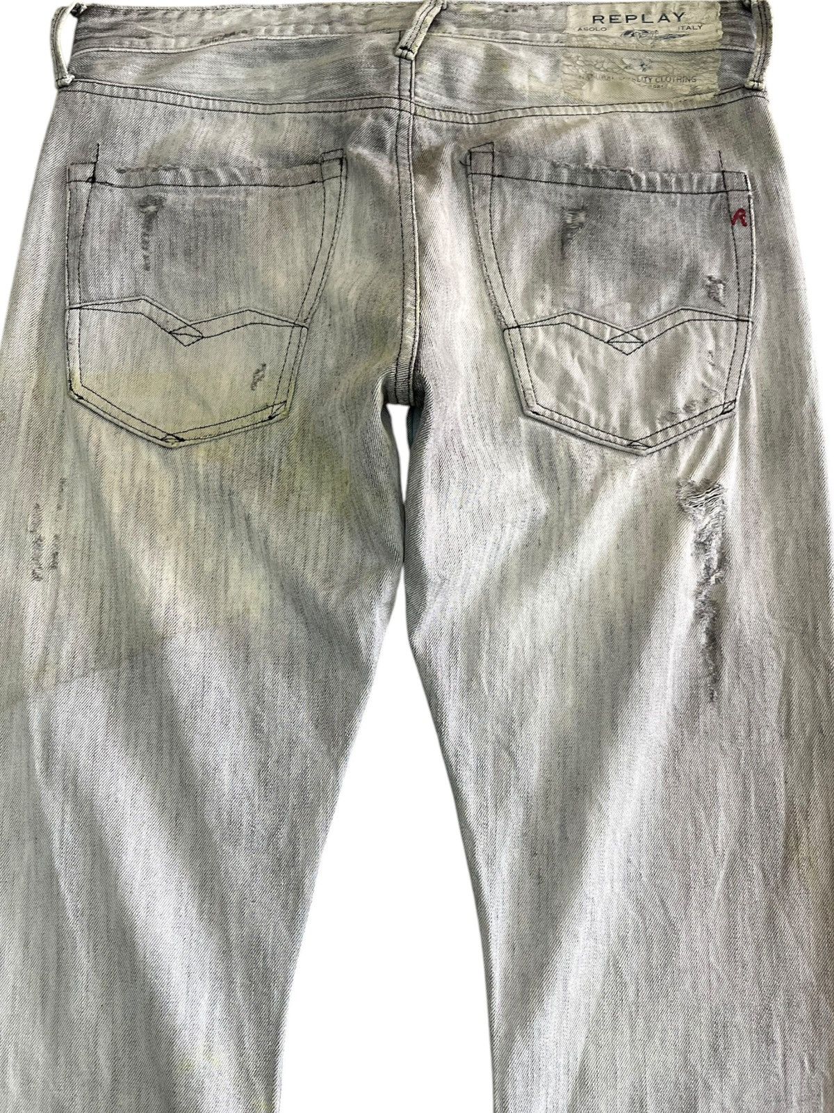 Beauty Beast × Replay Vintage Replay Waitom Distressed Denim Size US 35 - 7 Thumbnail