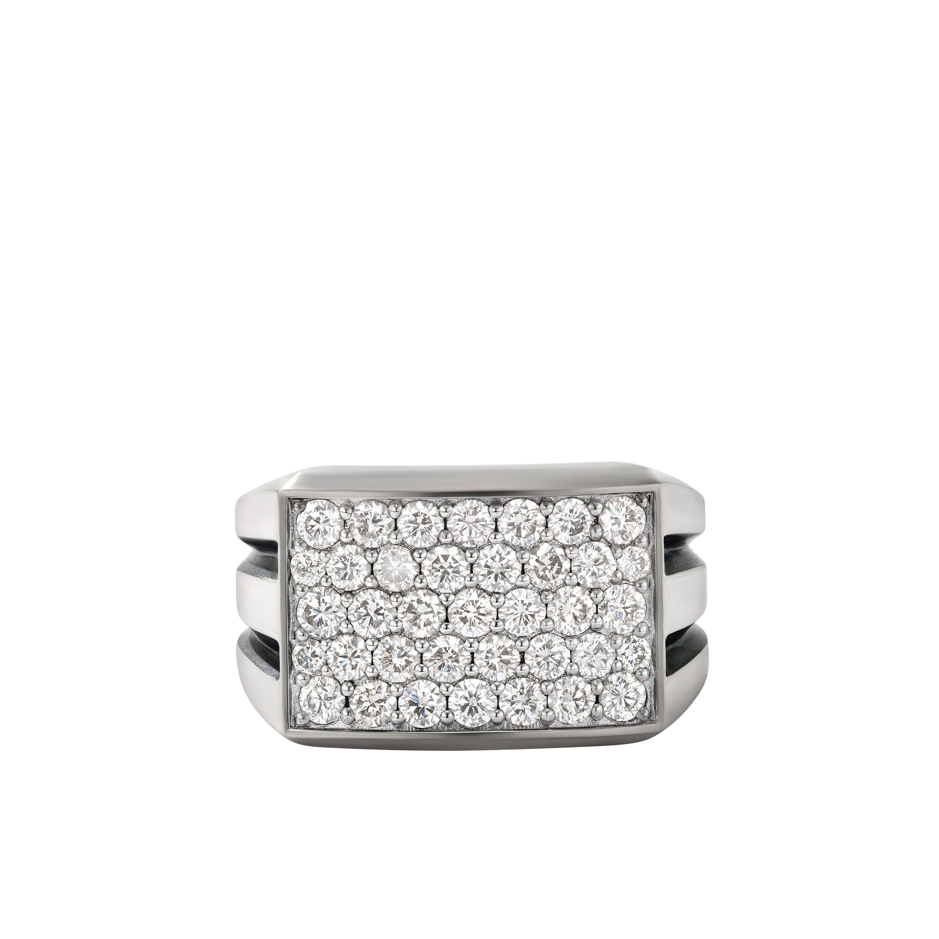 David Yurman o1w1db10325 Size:OS/ Deco Beveled Signet Ring in Silver Size ONE SIZE - 2 Thumbnail