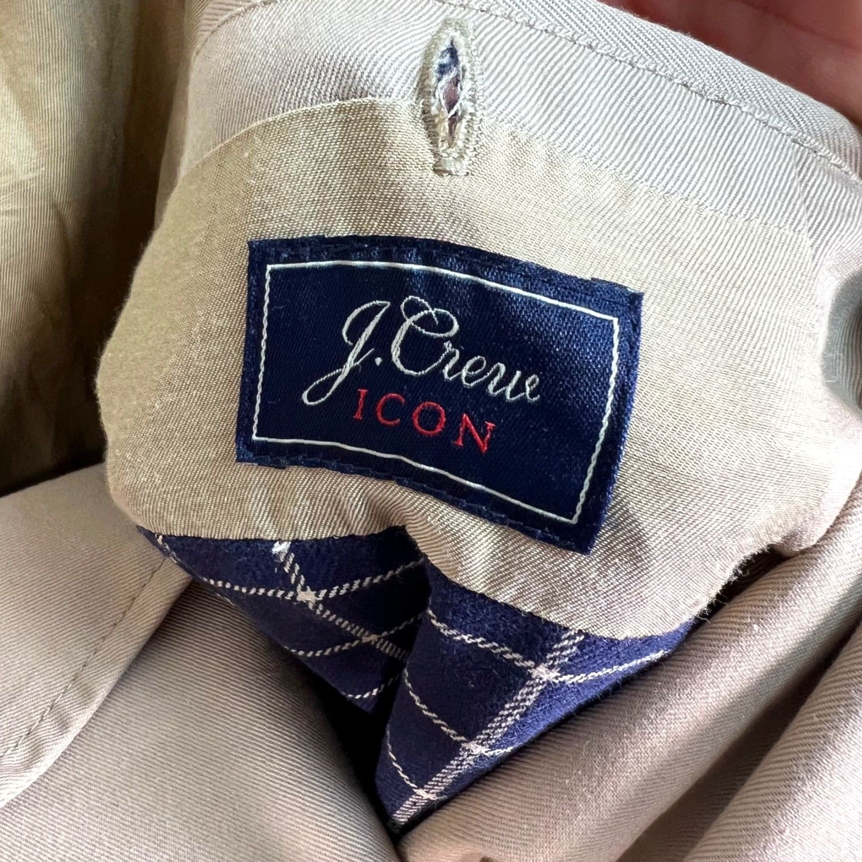 J.Crew J.CREW Ludlow Icon Mens Size Large Khaki Trench Coat Double-Breasted Belted Size US L / EU 52-54 / 3 - 4 Thumbnail