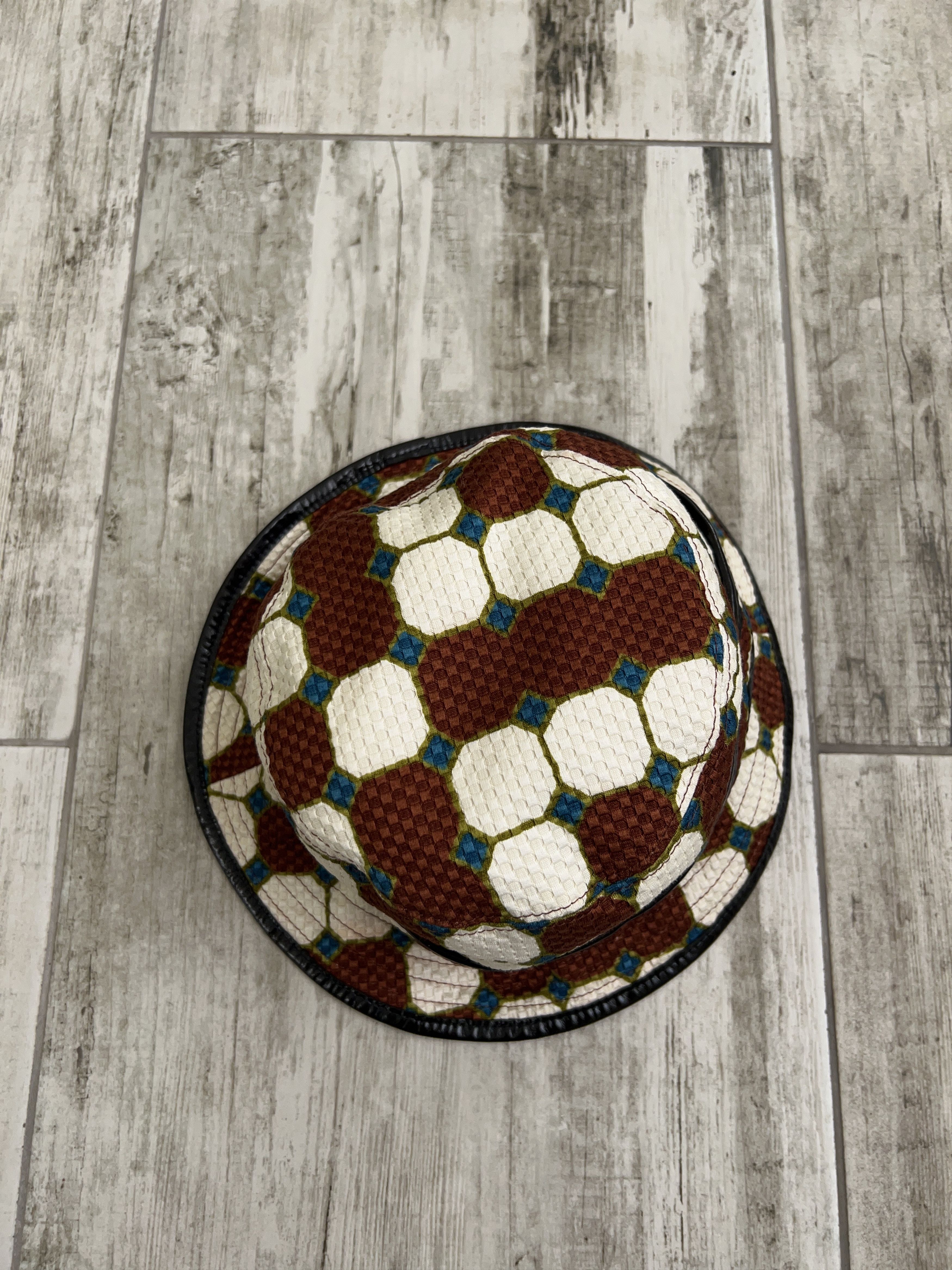 Bally × Designer Womens Bally Bucket Hat Multicolor Brown White Size 3 M Size ONE SIZE - 3 Thumbnail