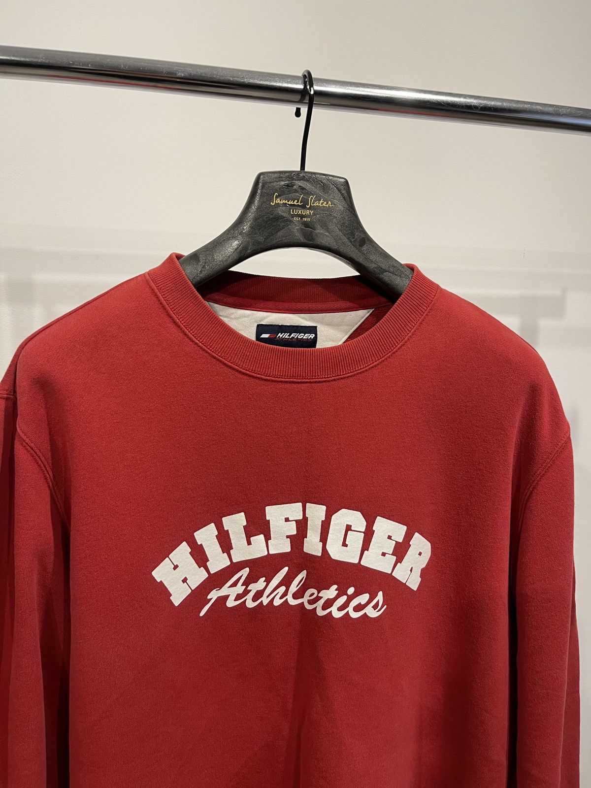Tommy Hilfiger Tommy Hilfiger Vintage Sweatshirt Mens Red Cotton 85 L Size US L / EU 52-54 / 3 - 2 Thumbnail