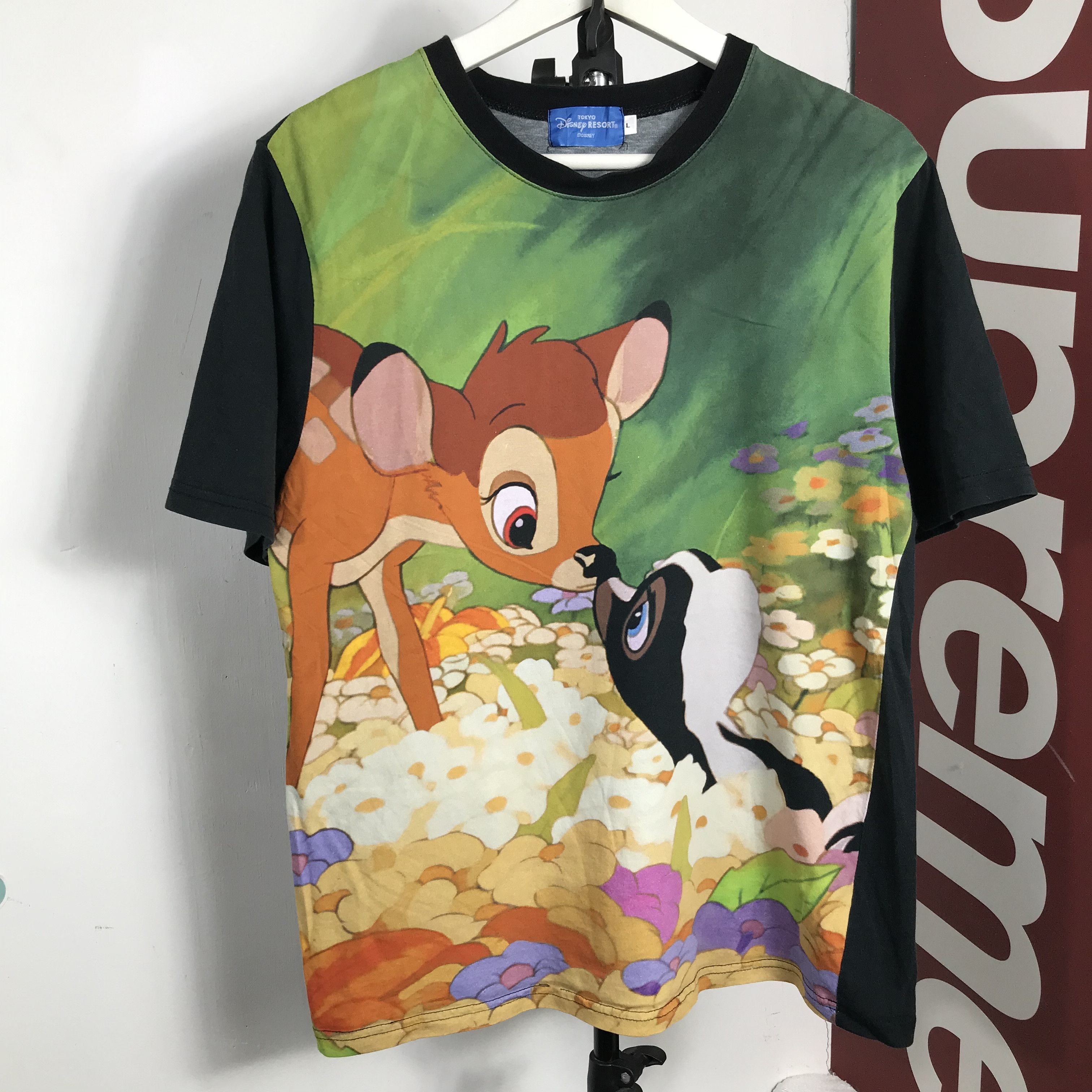 Disney Vintage 90s Bambi movie embroidered graphic Pocket T shirt Size US L / EU 52-54 / 3 - 3 Thumbnail