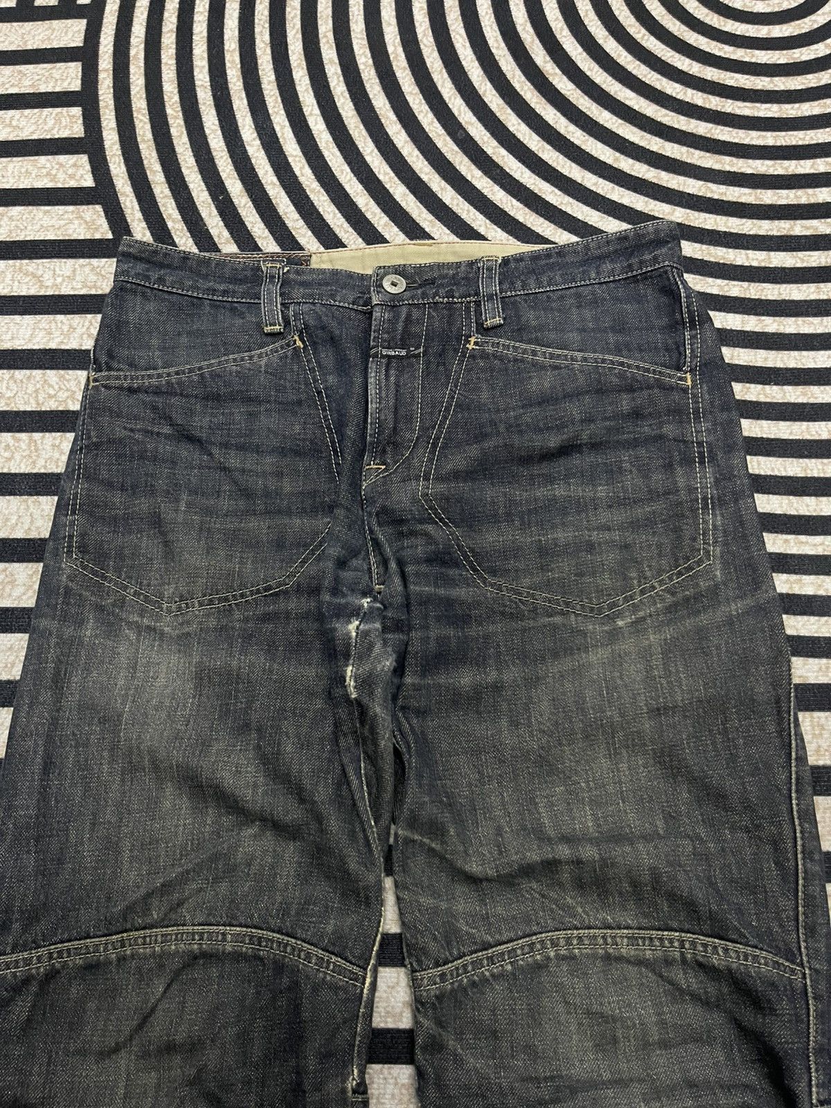 Marithe + Francois Girbaud 2000s MARITHE FRANCOIS GIRBAUD CURVED SIDEBONE JEANS RARE Size US 31 - 6 Thumbnail