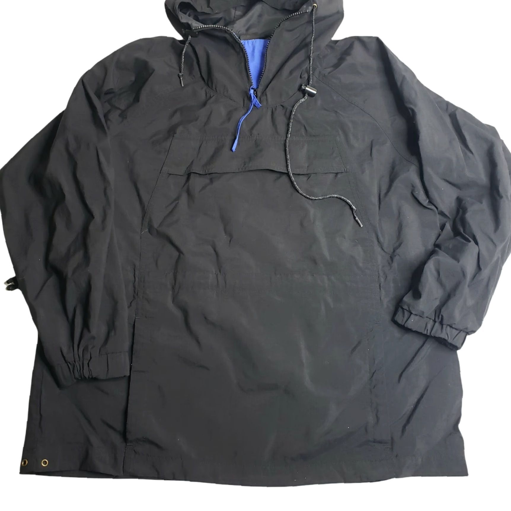 Eddie Bauer VINTAGE Eddie Bauer Windbreaker Jacket Front Pocket Hooded Pullover Black M Mens 90s Size M / US 6-8 / IT 42-44 - 4 Thumbnail