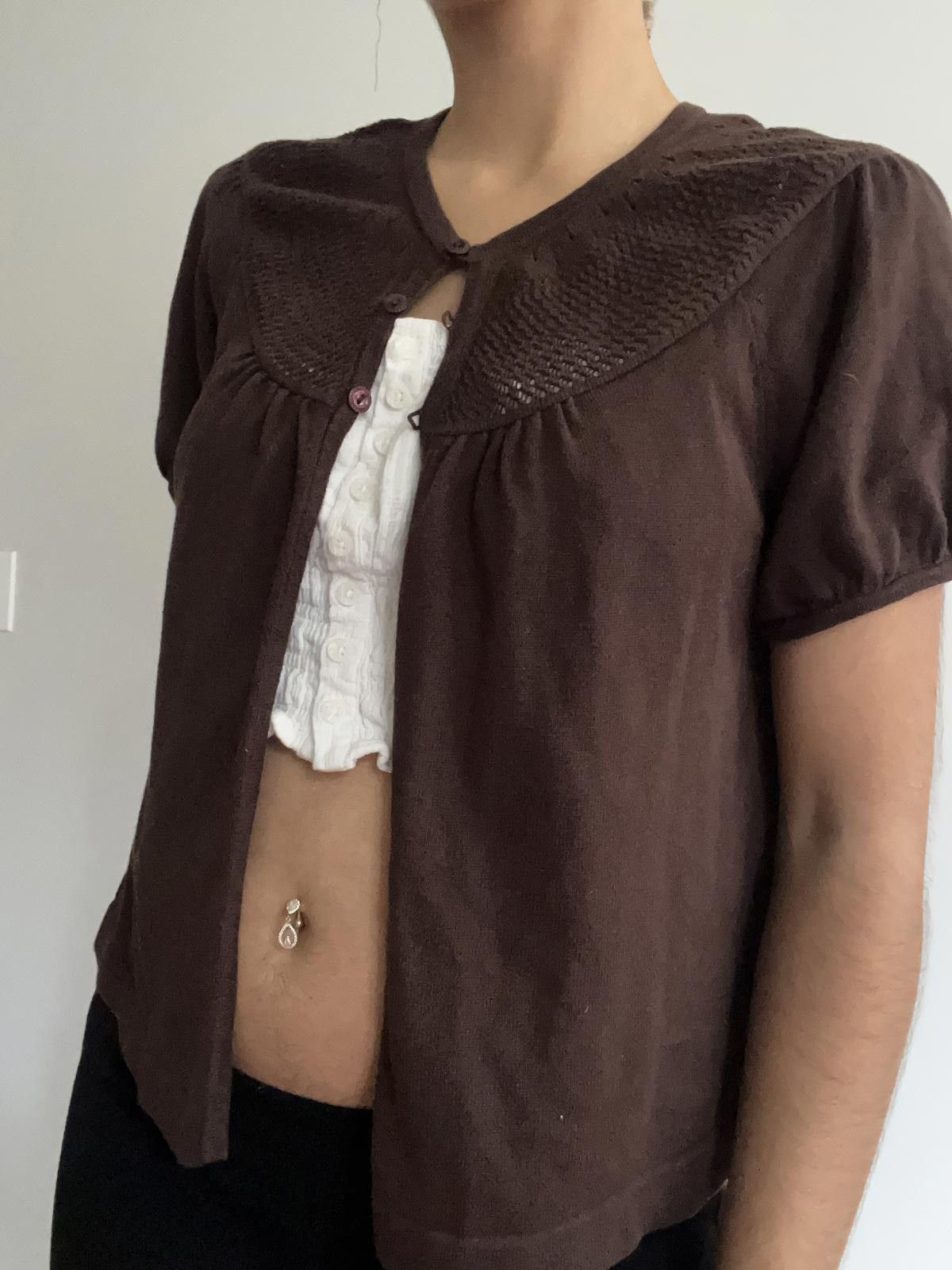 Other Women’s cute brown button up cotton sweater Size M / US 6-8 / IT 42-44 - 6 Thumbnail