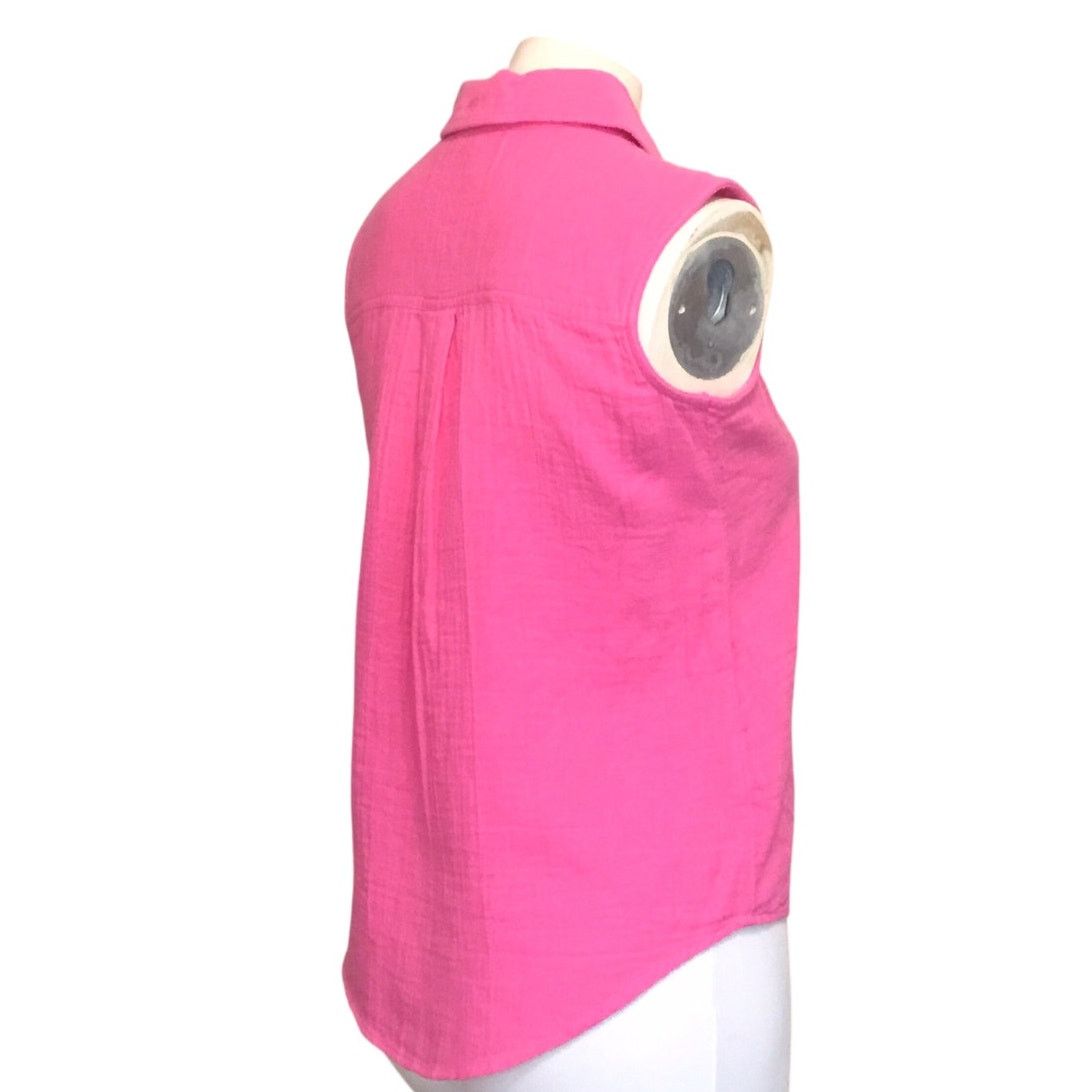 Other SO Pink Gauze Crinkle Bubble Bliss Sleeveless Top XS NWT Size XS / US 0-2 / IT 36-38 - 6 Thumbnail