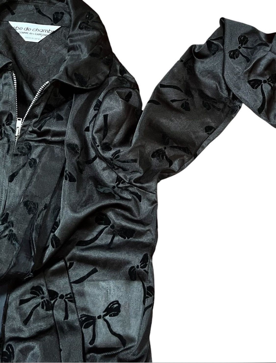 Comme des Garcons Robe de chambre cdg AD2002 sheer black track jacket Size S / US 4 / IT 40 - 3 Thumbnail