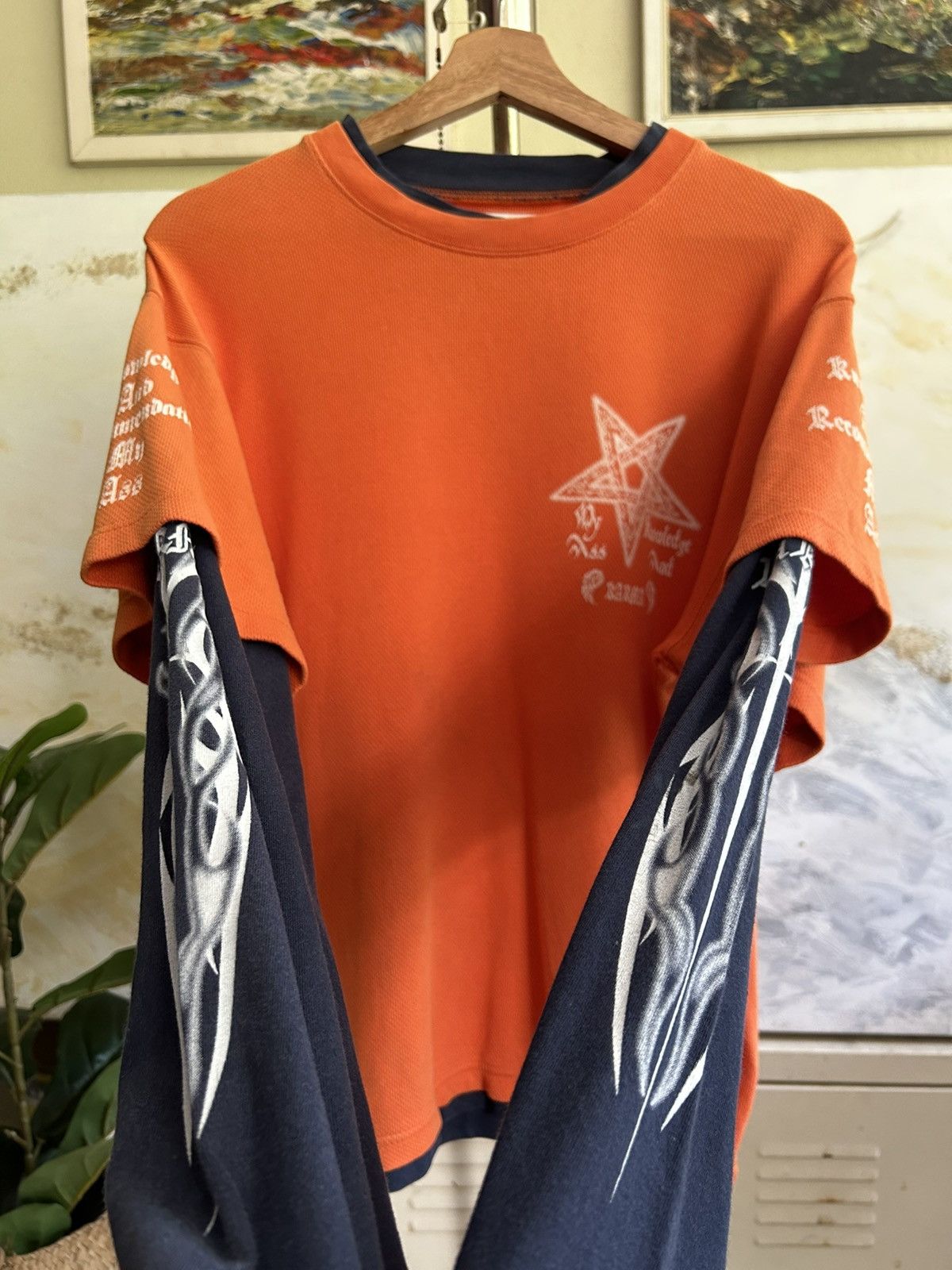 If Six Was Nine Y2k Affliction Fire Long Sleeve Size US M / EU 48-50 / 2 - 8 Thumbnail