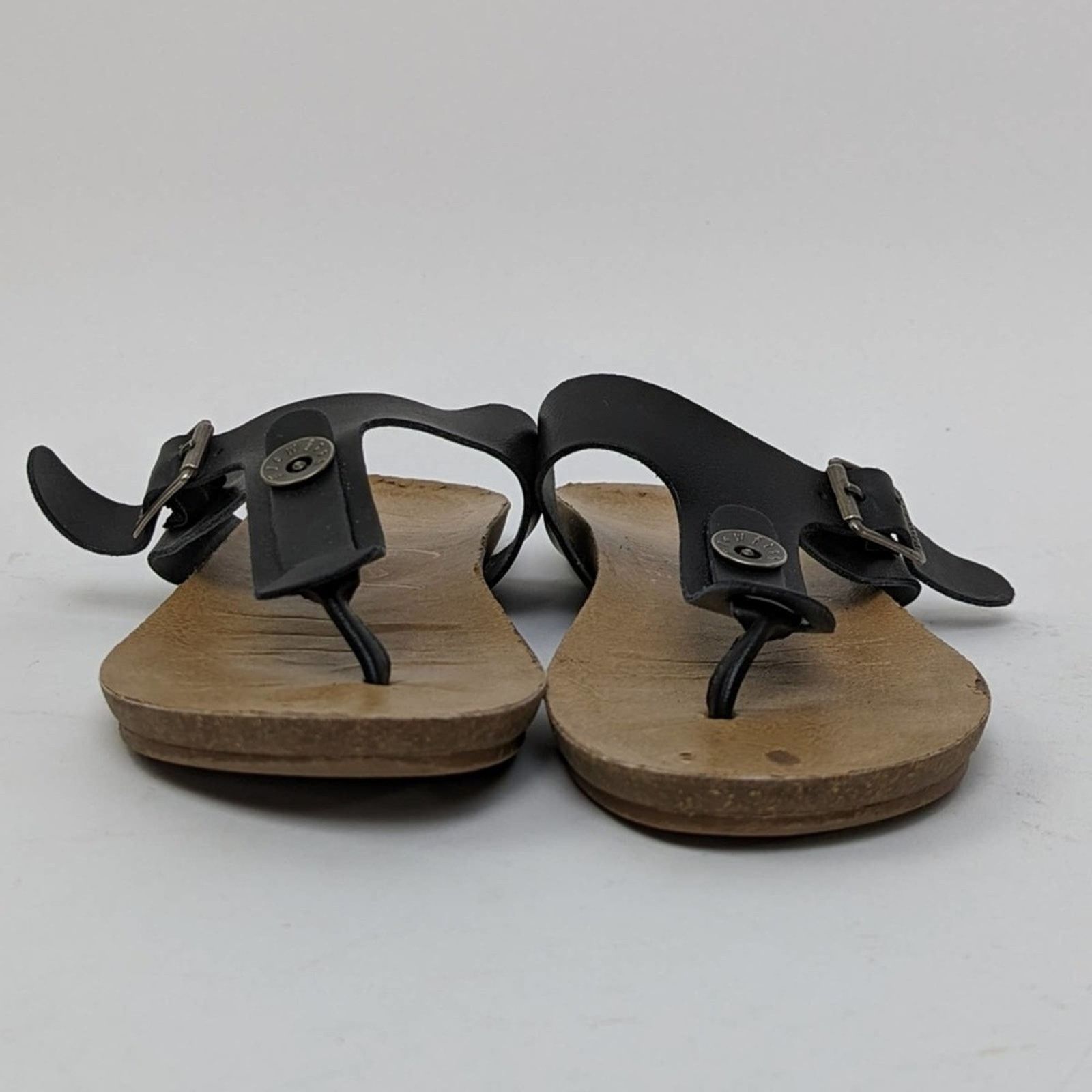 Designer Blowfish Black Wide T-Strap Thong Sandals - 8 Size US 8 / IT 38 - 5 Thumbnail