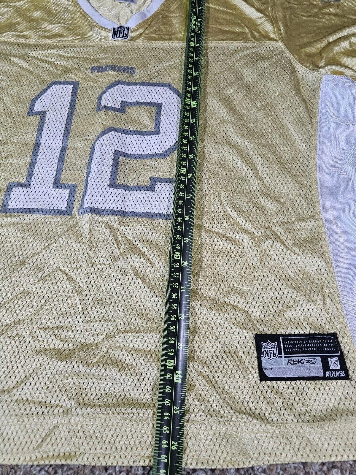 Reebok Aaron Rodgers #12 NFL Reebok RBK Jersey Gold Women's 2XL Size XXL / US 16-18 / IT 52-54 - 4 Thumbnail