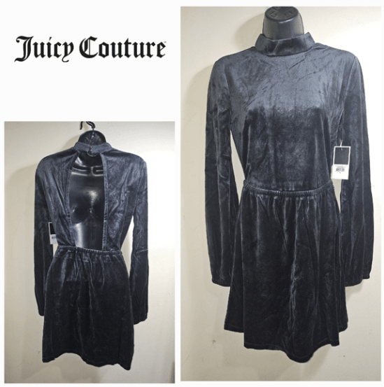 Juicy Couture NWT Juicy Couture Babydoll Dress Open Back Velour Small Size S / US 4 / IT 40 - 1 Thumbnail