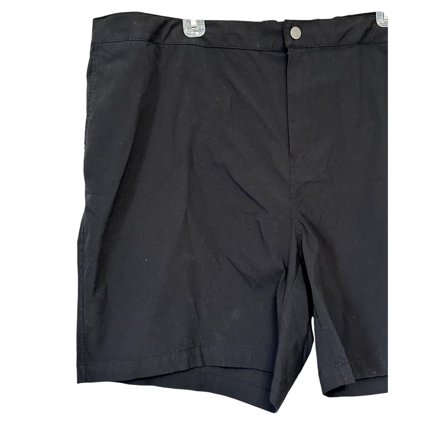 Treasure & Bond Treasure & Bond Chino Shorts Flat Front Slim Fit Black 2XL Size US 42 / EU 58 - 3 Thumbnail