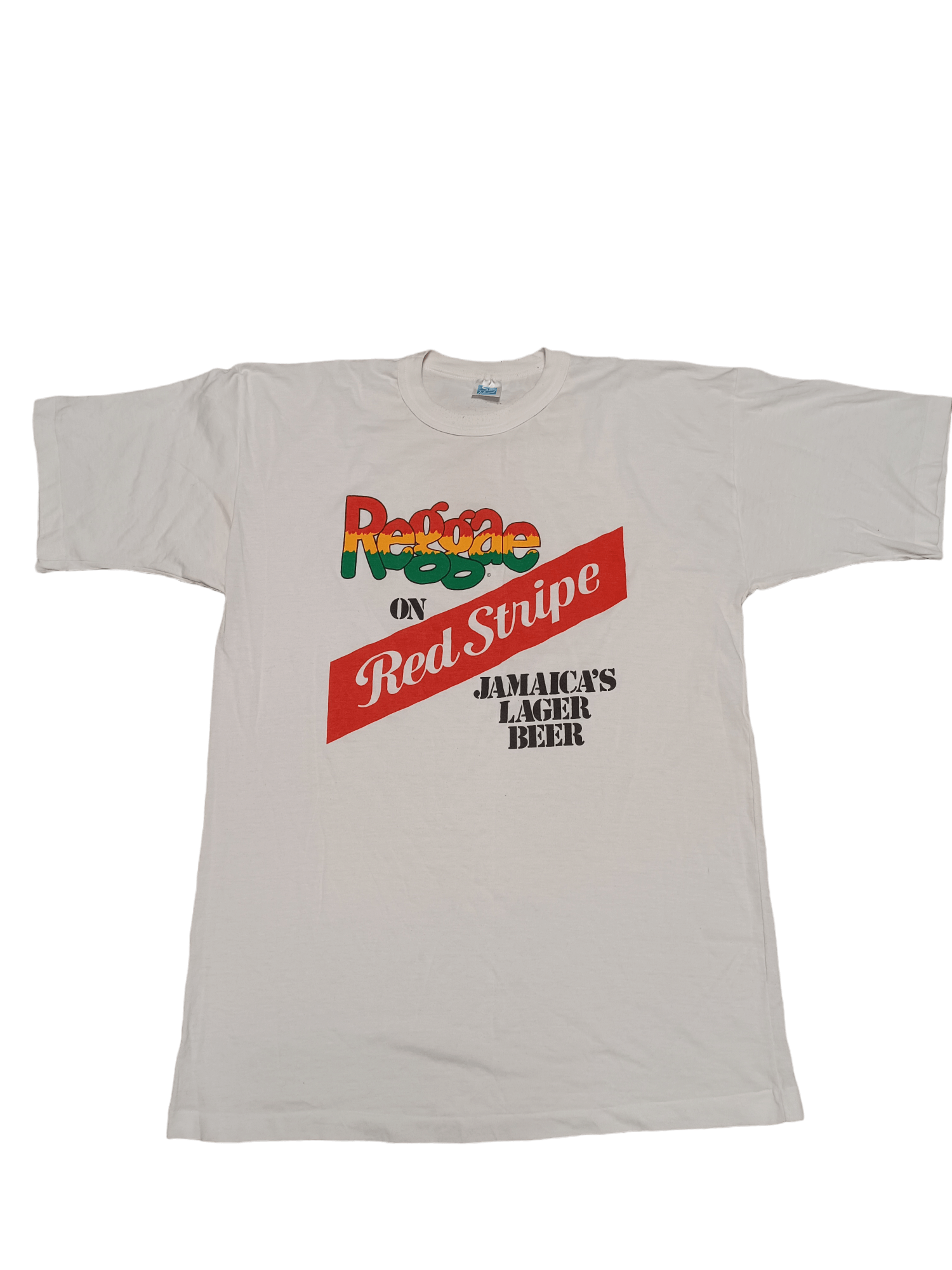 Bob Marley REGGAE ON RED STRIPE MADE IN JAMAICA 90S VINTAGE TEE BEER Size US XL / EU 56 / 4 - 1 Thumbnail