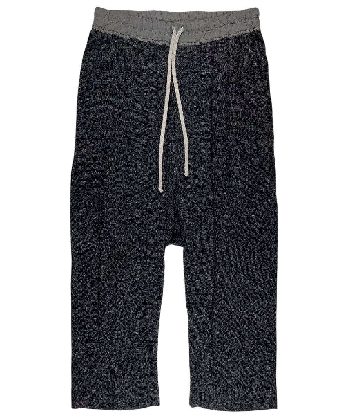 Rick Owens FW10 Rick Owens Gleam Wool Drawstring Drop Crotch Crop Pants Size US 30 / EU 46 - 1 Thumbnail
