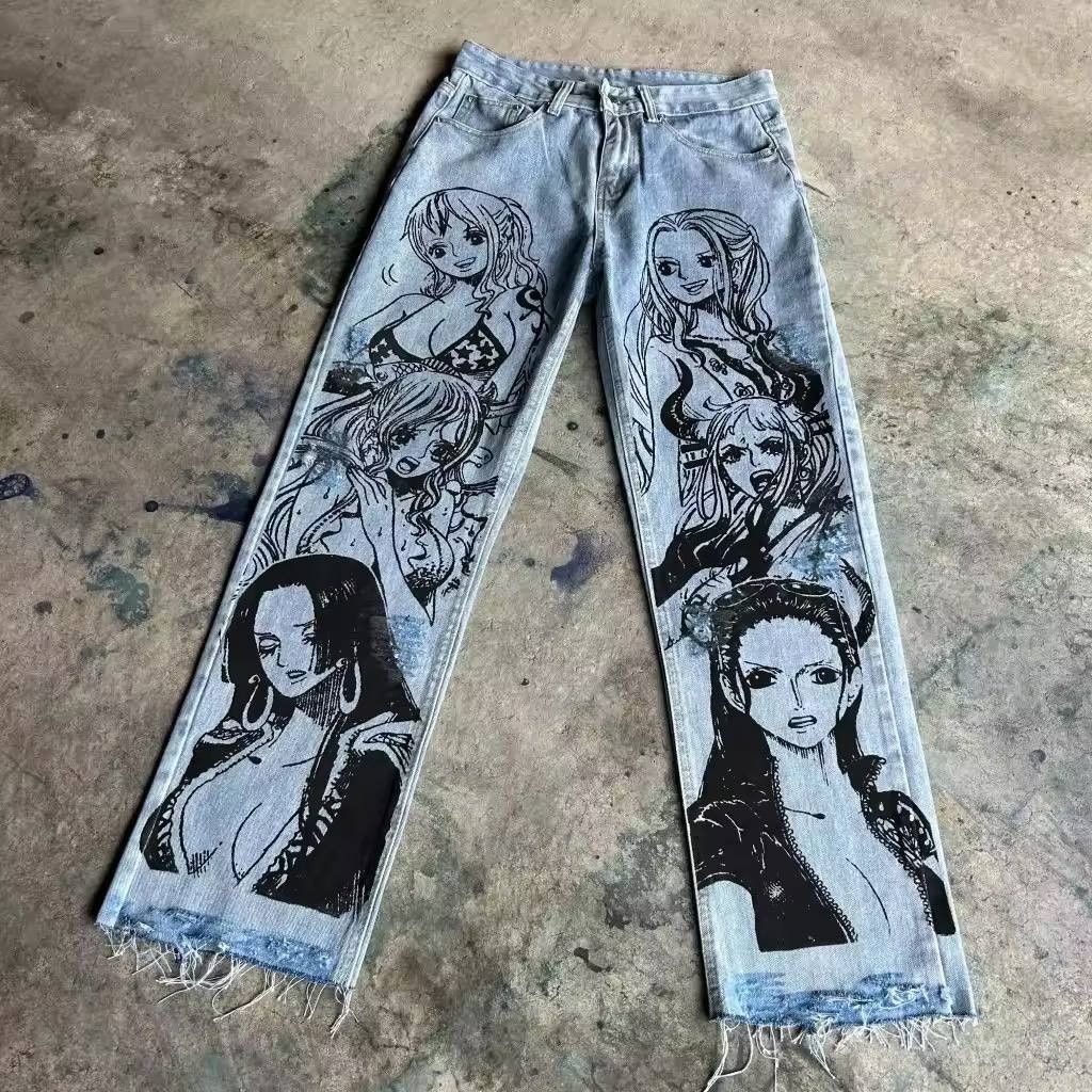 Japanese Brand × Vintage baggy anime jeans. Size US 36 / EU 52 - 1 Thumbnail