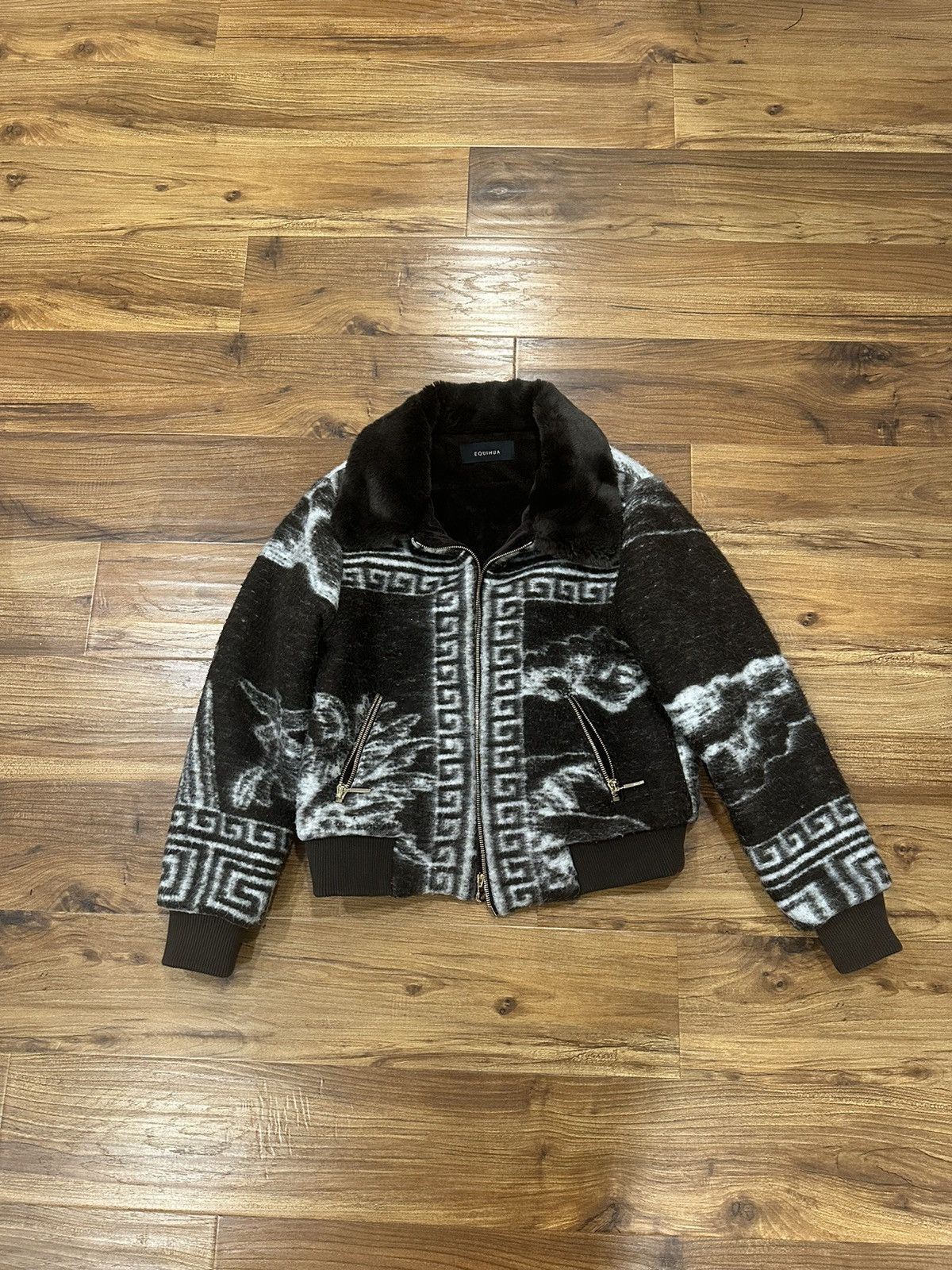 image of Engineered Garments Equiha Fur Jacket in Brown, Men's (Size Medium)